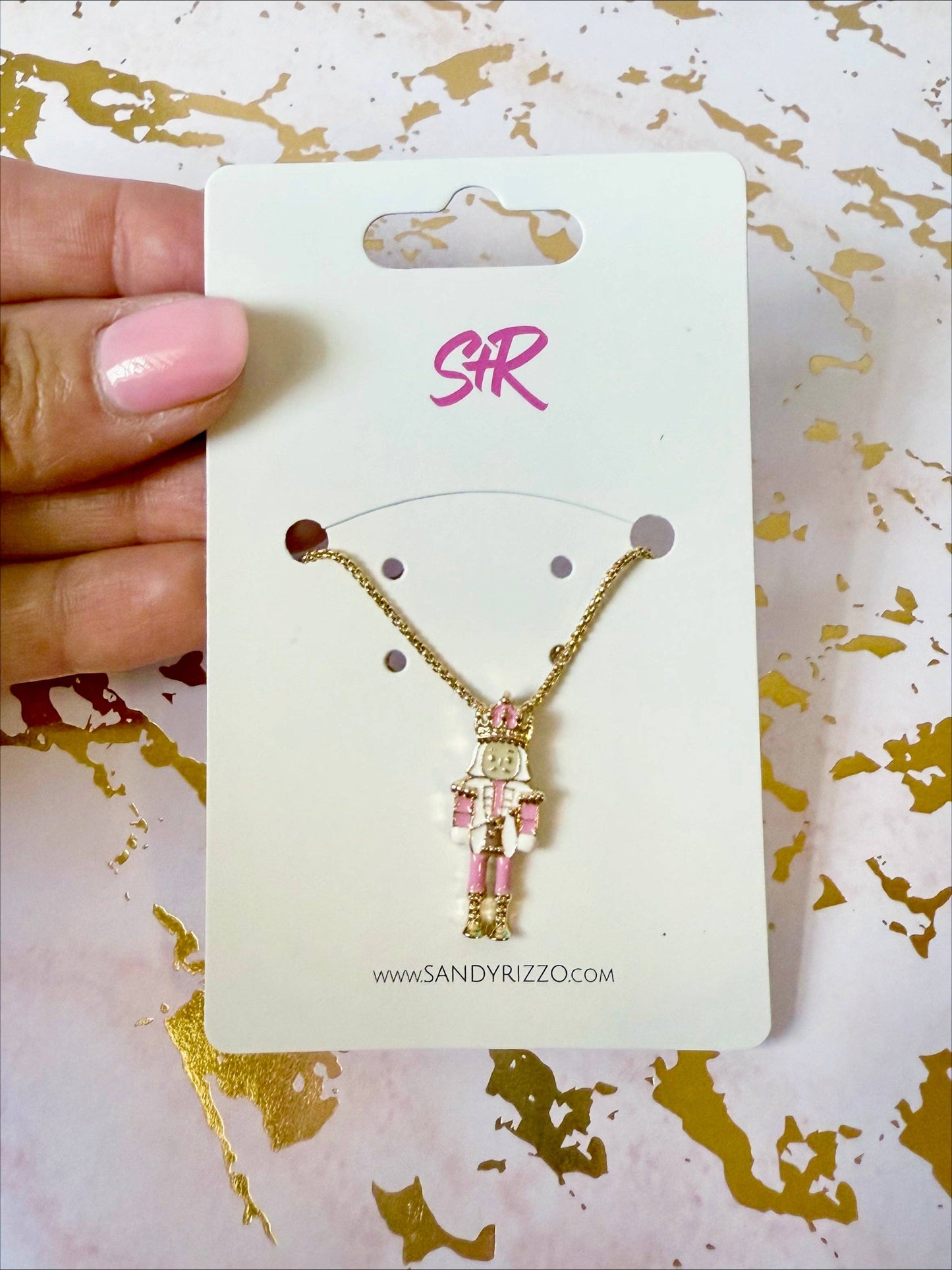 Nutty Enamel Nutcracker Necklace