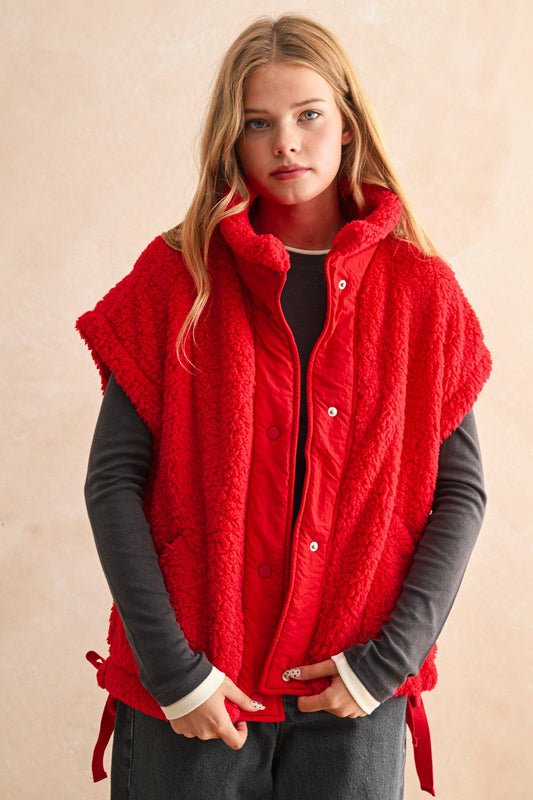 Go Big or Go Red Sherpa Vest