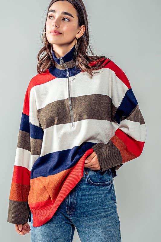 Spectrum Stripe QuarterZip