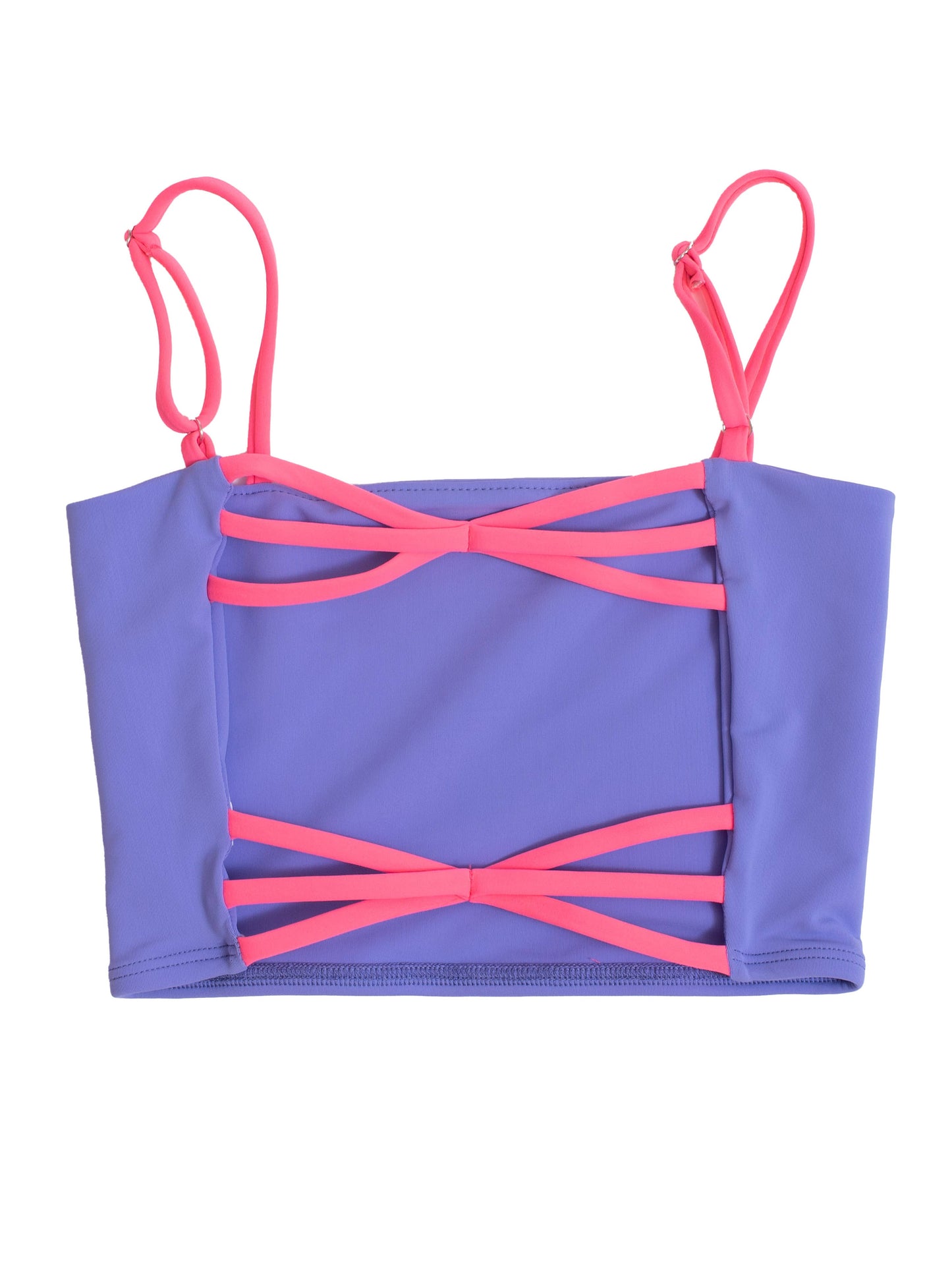 Strappy Crop-Lilac & Bright Pink