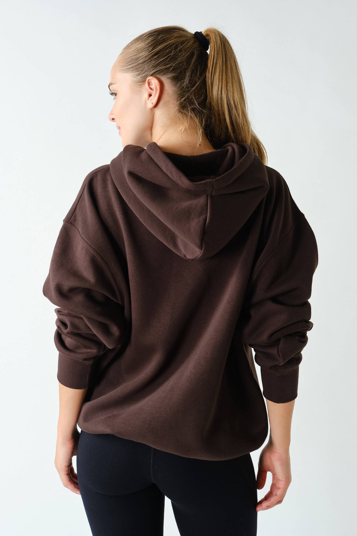 Cotton Blend Drop Shoulder Hoodie: OCEAN / S:M:L (2:2:2)