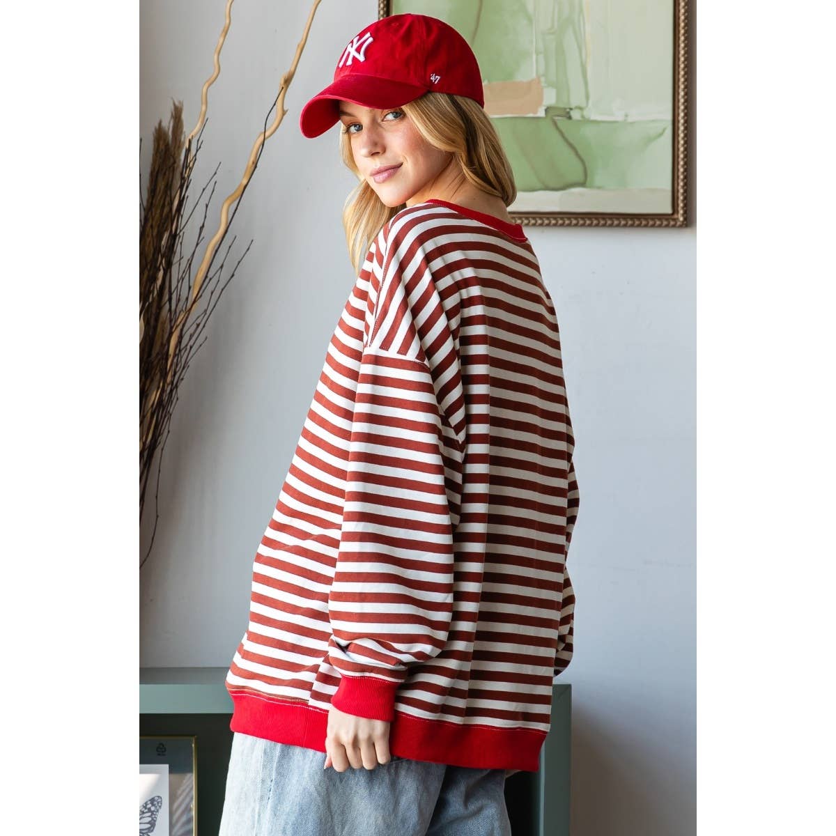 Oversize Striped Top