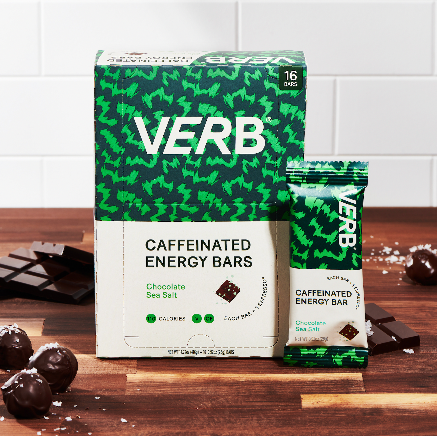 VERB Caffeinated Snack Bar- Chocolate Sea Salt