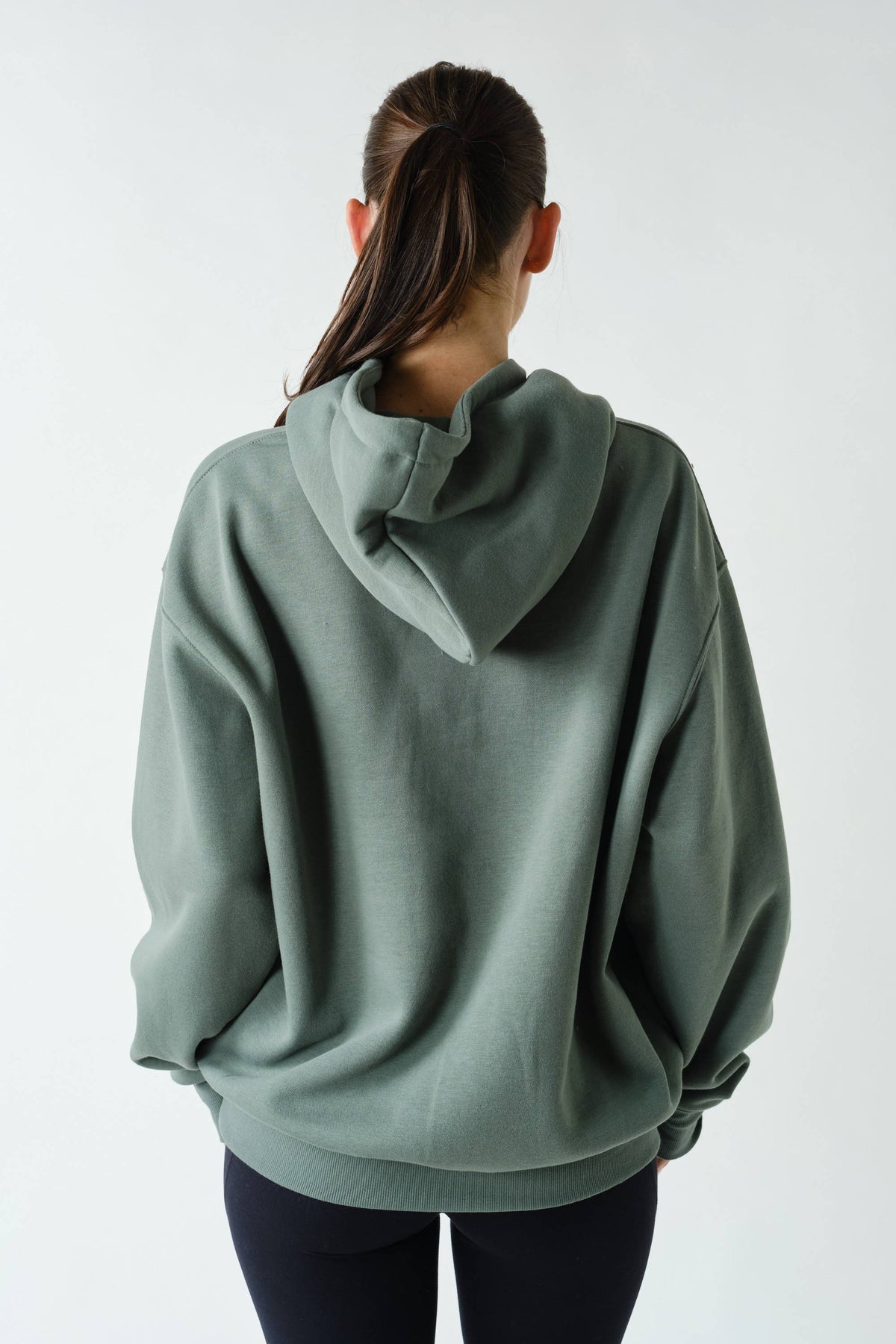 Cotton Blend Drop Shoulder Hoodie: PURPLE IRIS / S:M:L (2:2:2)