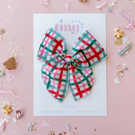 Plaid Magic Bow- Medium