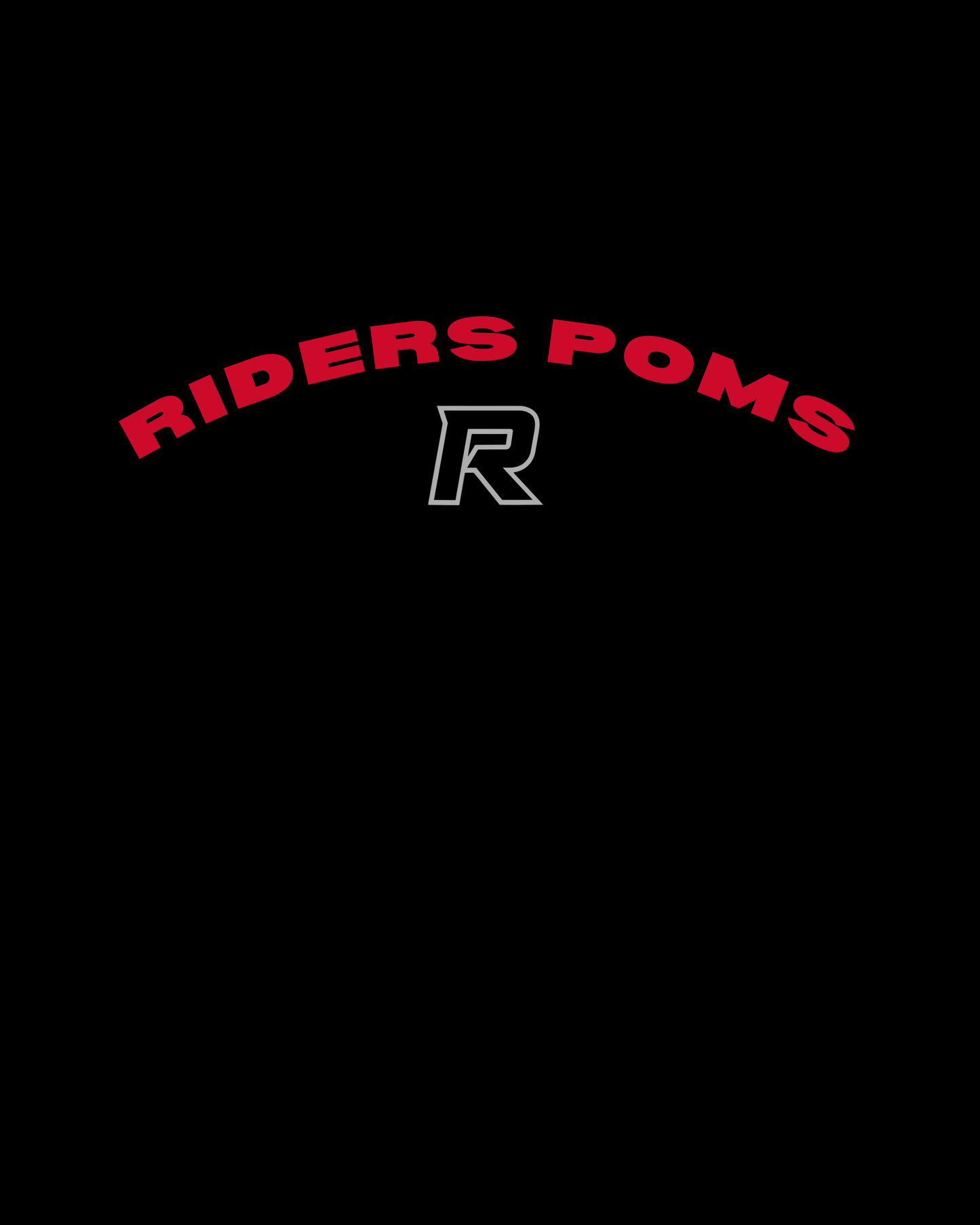 Riders Poms Blackout Tee