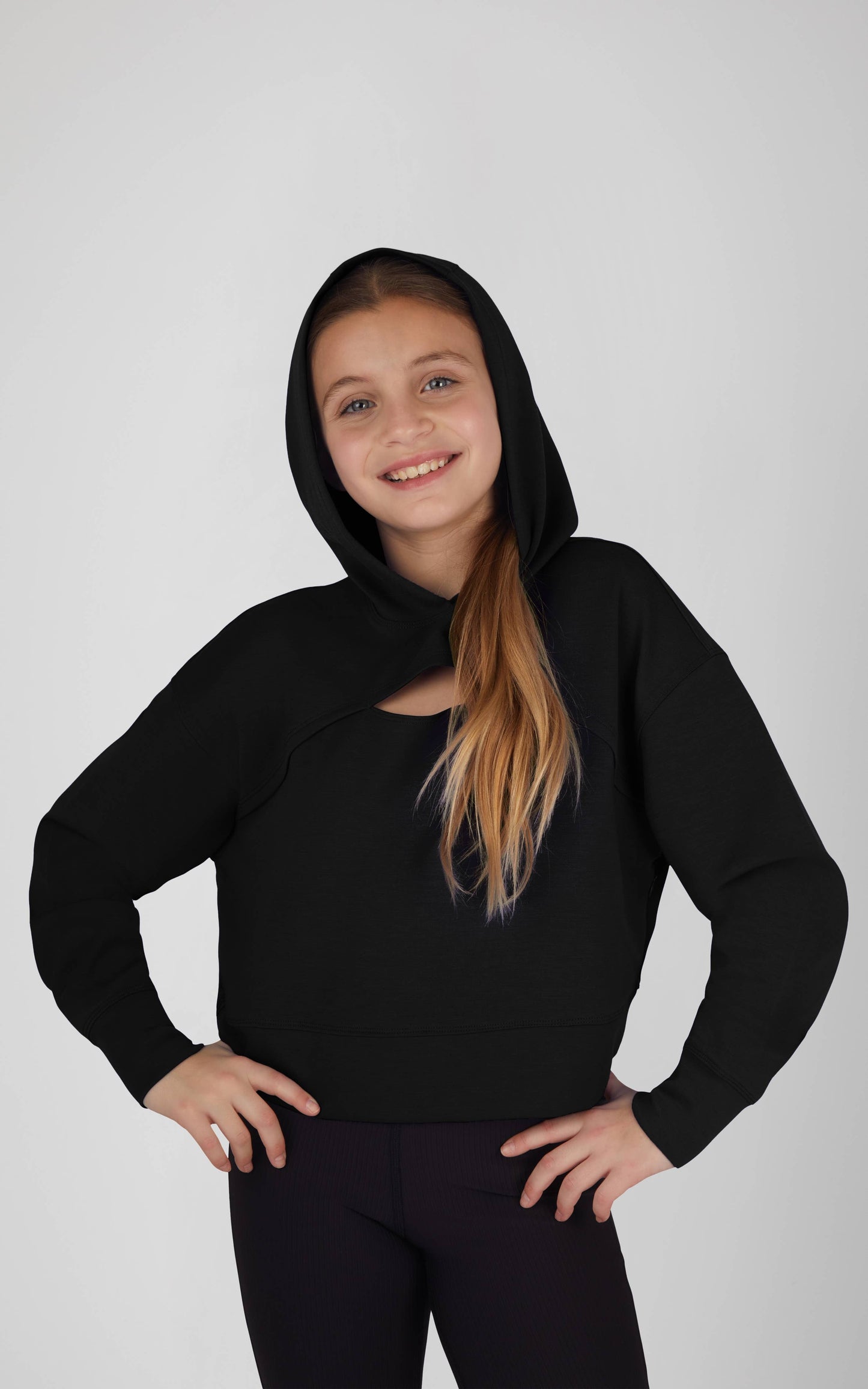 Girls Keyhole Scuba Hoodie