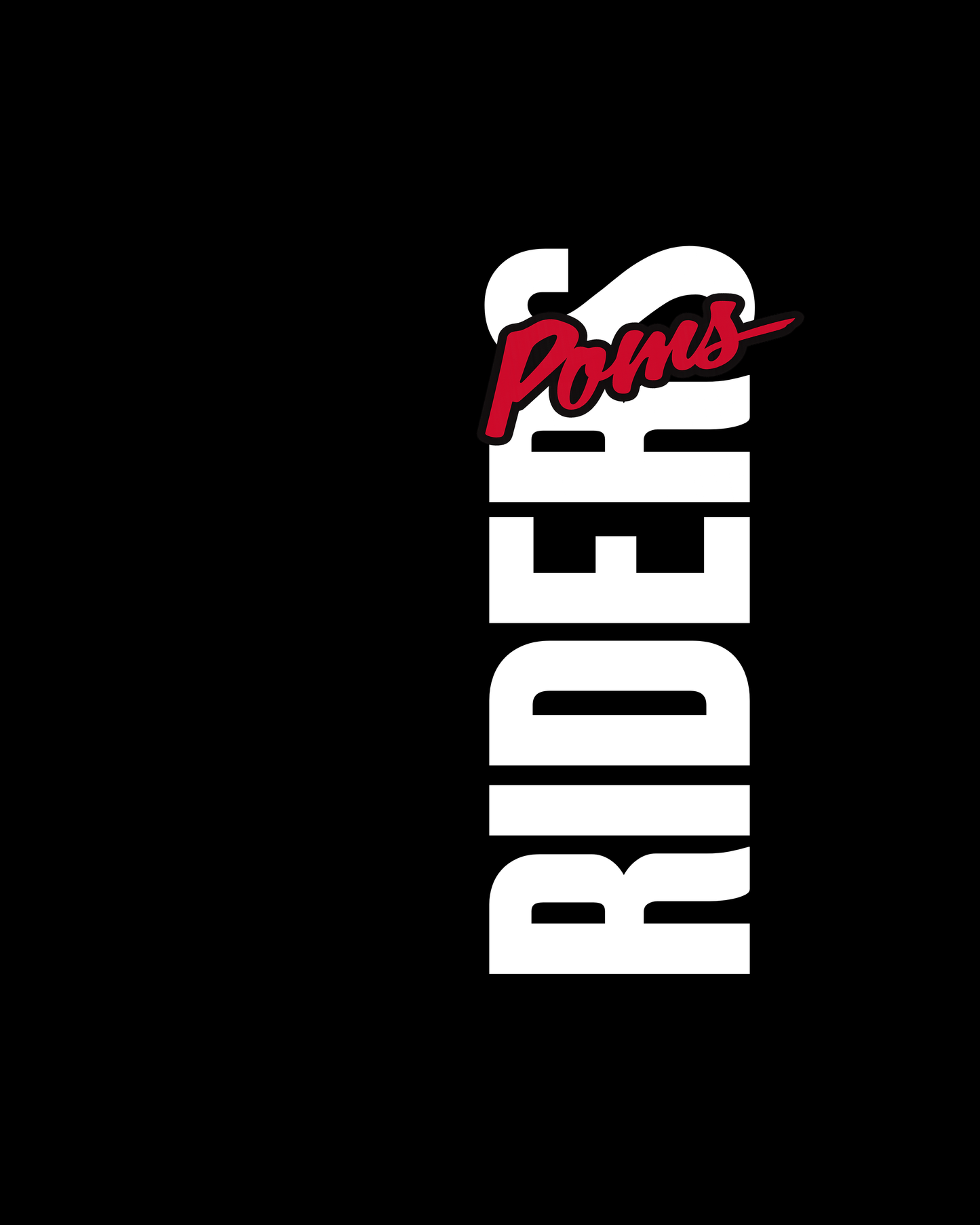 Riders Poms Blackout Tee