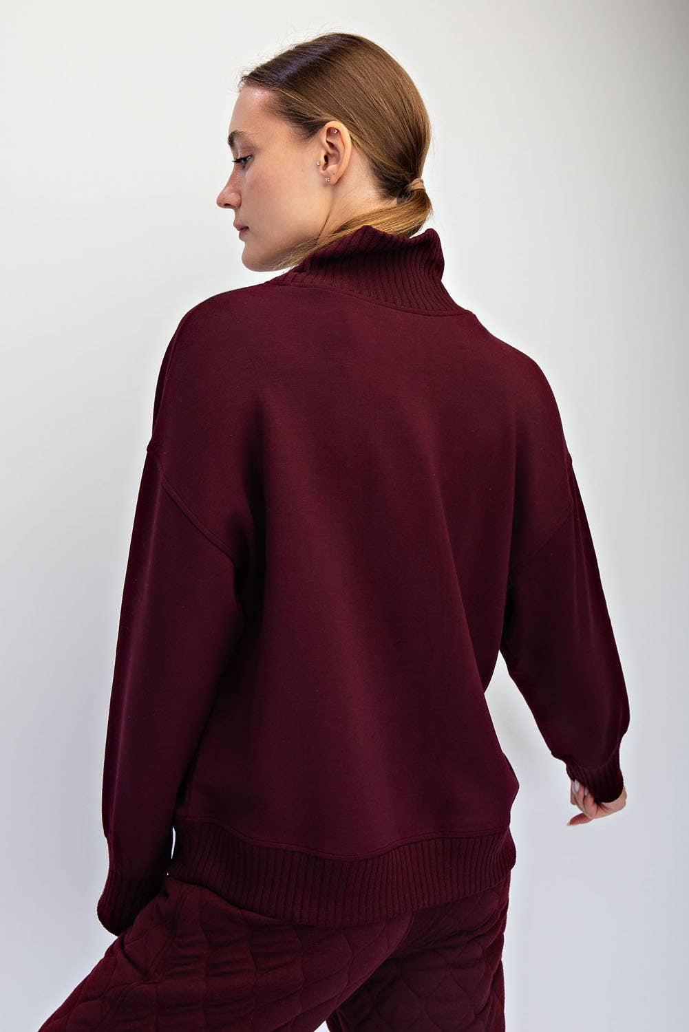The Core Soft Scuba Ribbed Mockneck