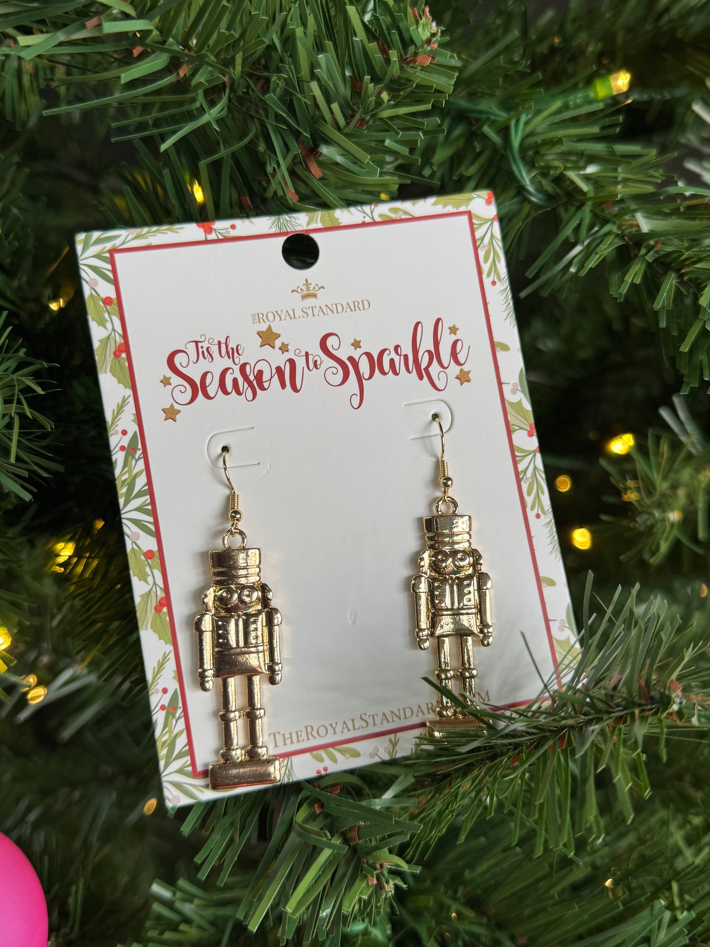 Nutcracker Earrings in Gold