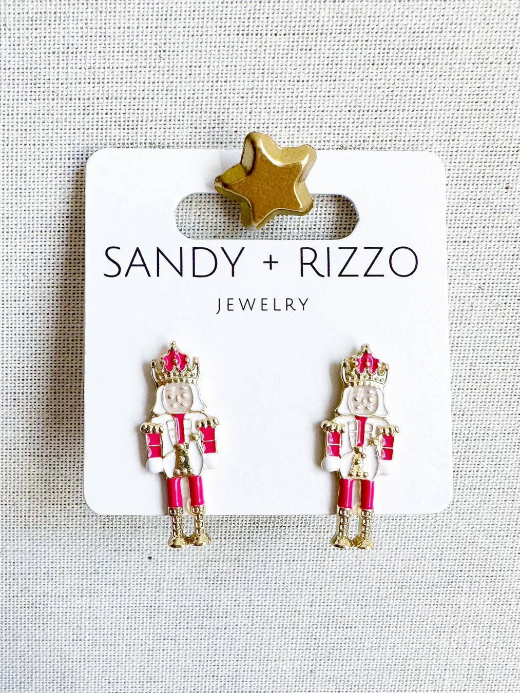 Small Enamel Nutcracker Stud Earrings