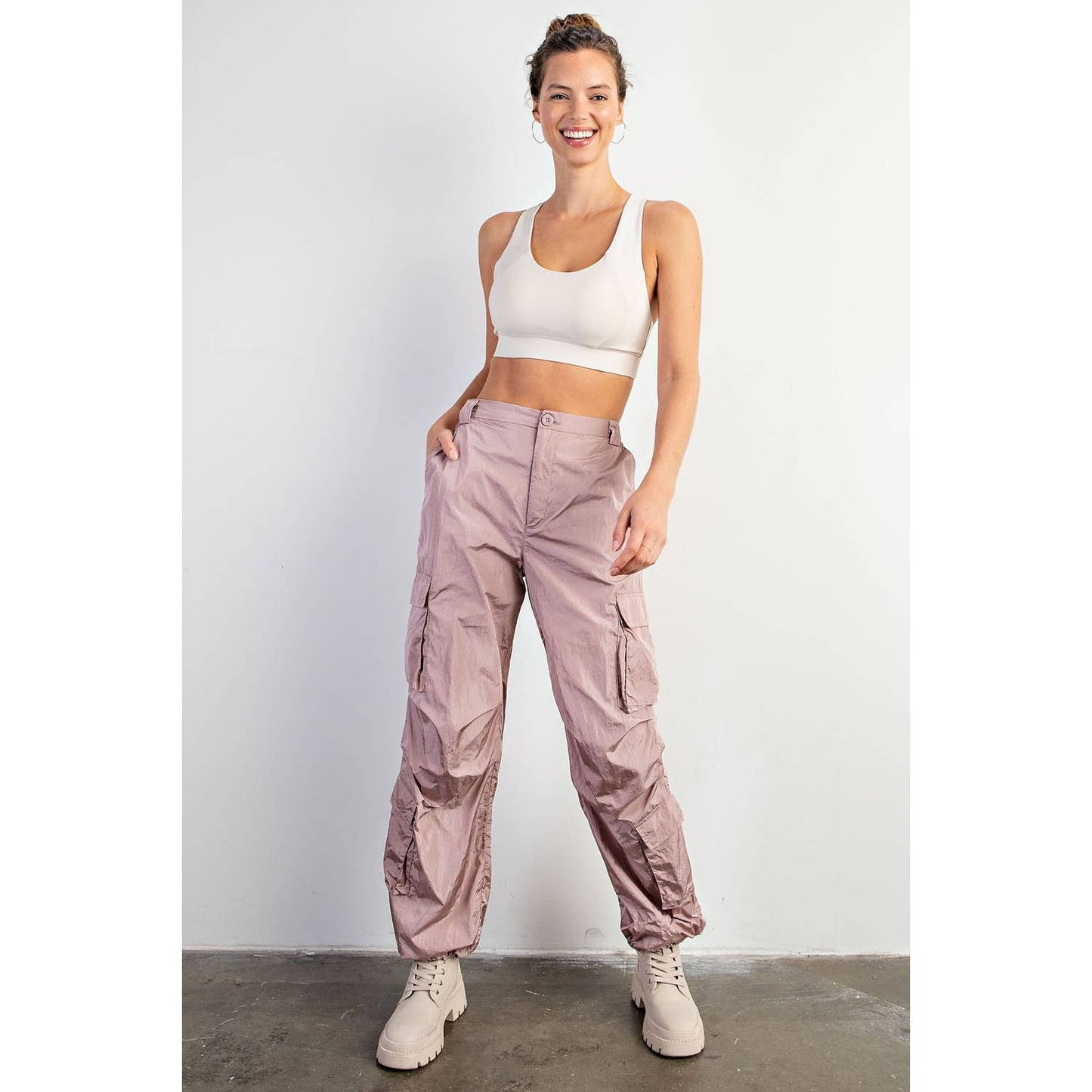 Parachute Cargo Pant- Mauve