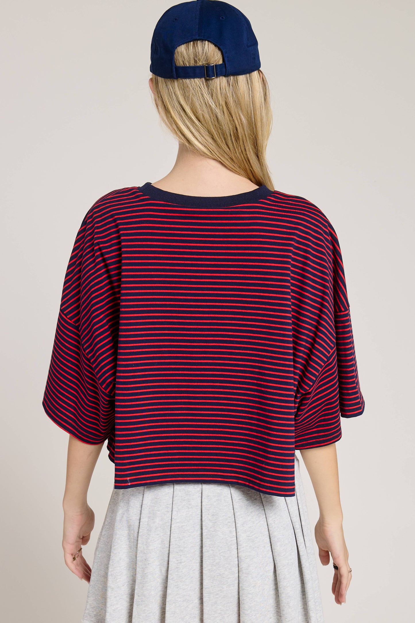8 Count Cropped Stripe Tee