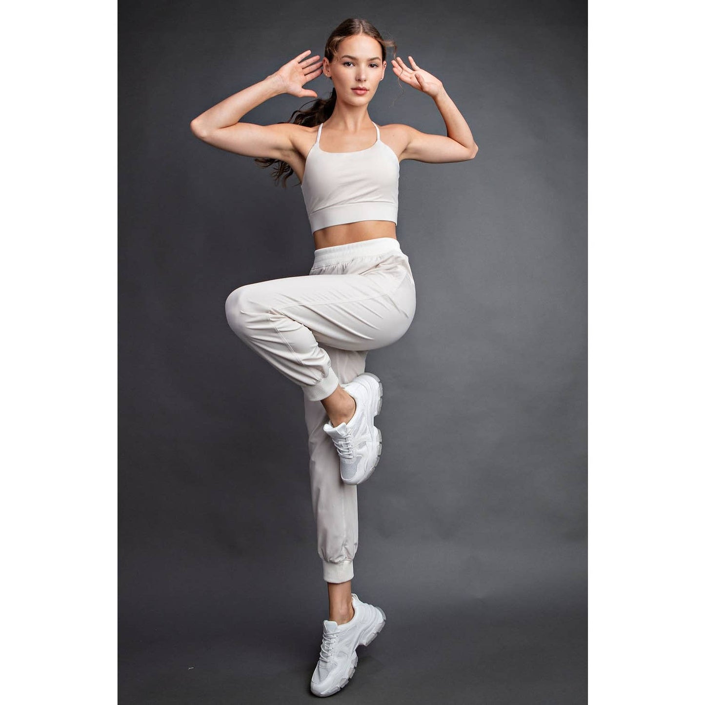 Oxford Street Dance Studio Midrise Jogger- Bone