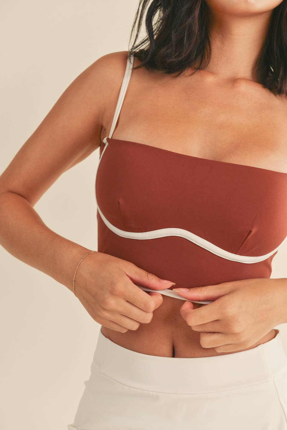 Sculpting Bra Tank in Cinnamon