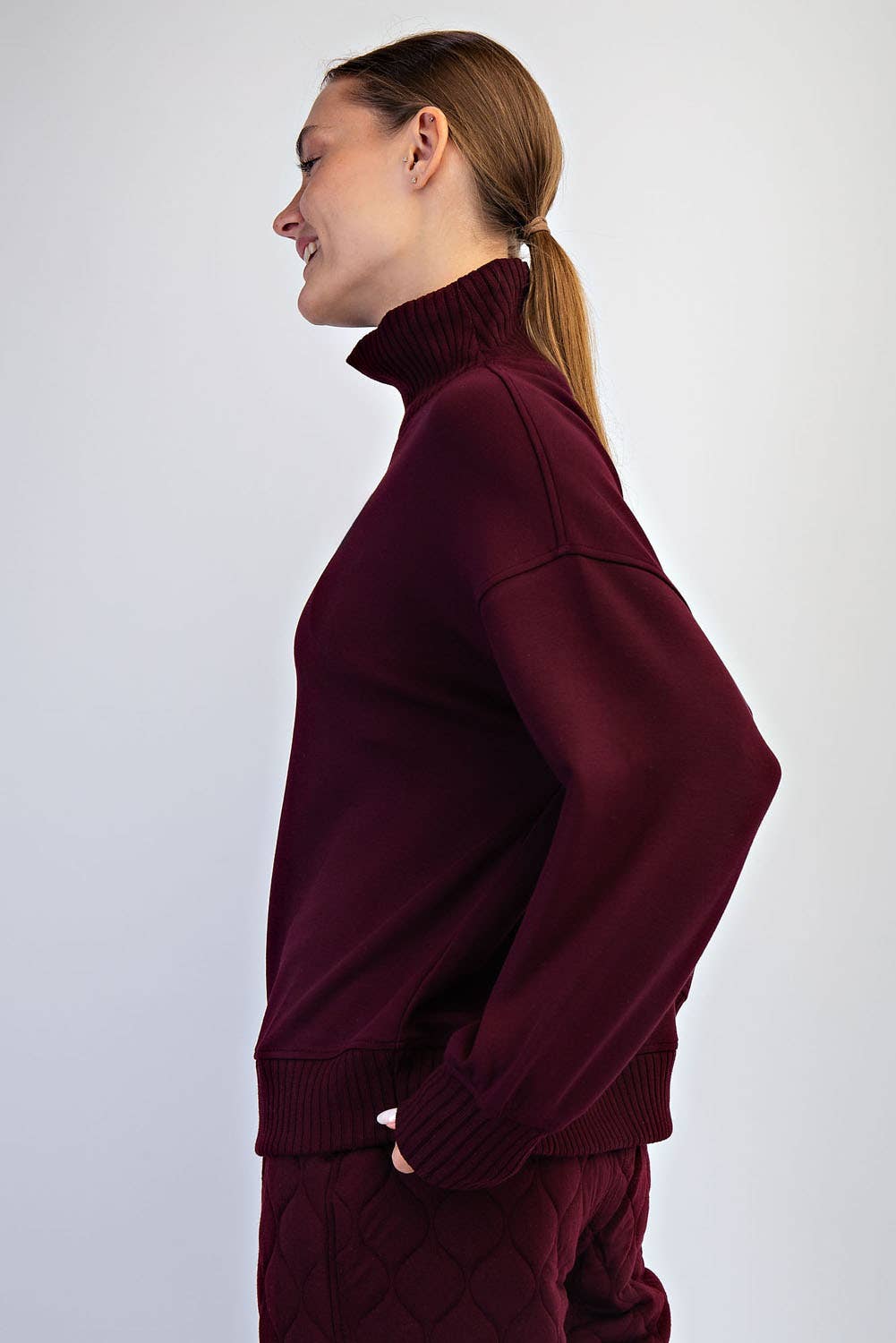 The Core Soft Scuba Ribbed Mockneck