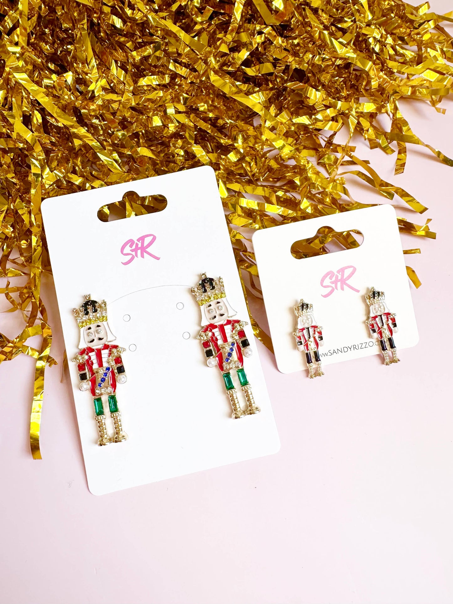 Small Enamel Nutcracker Stud Earrings