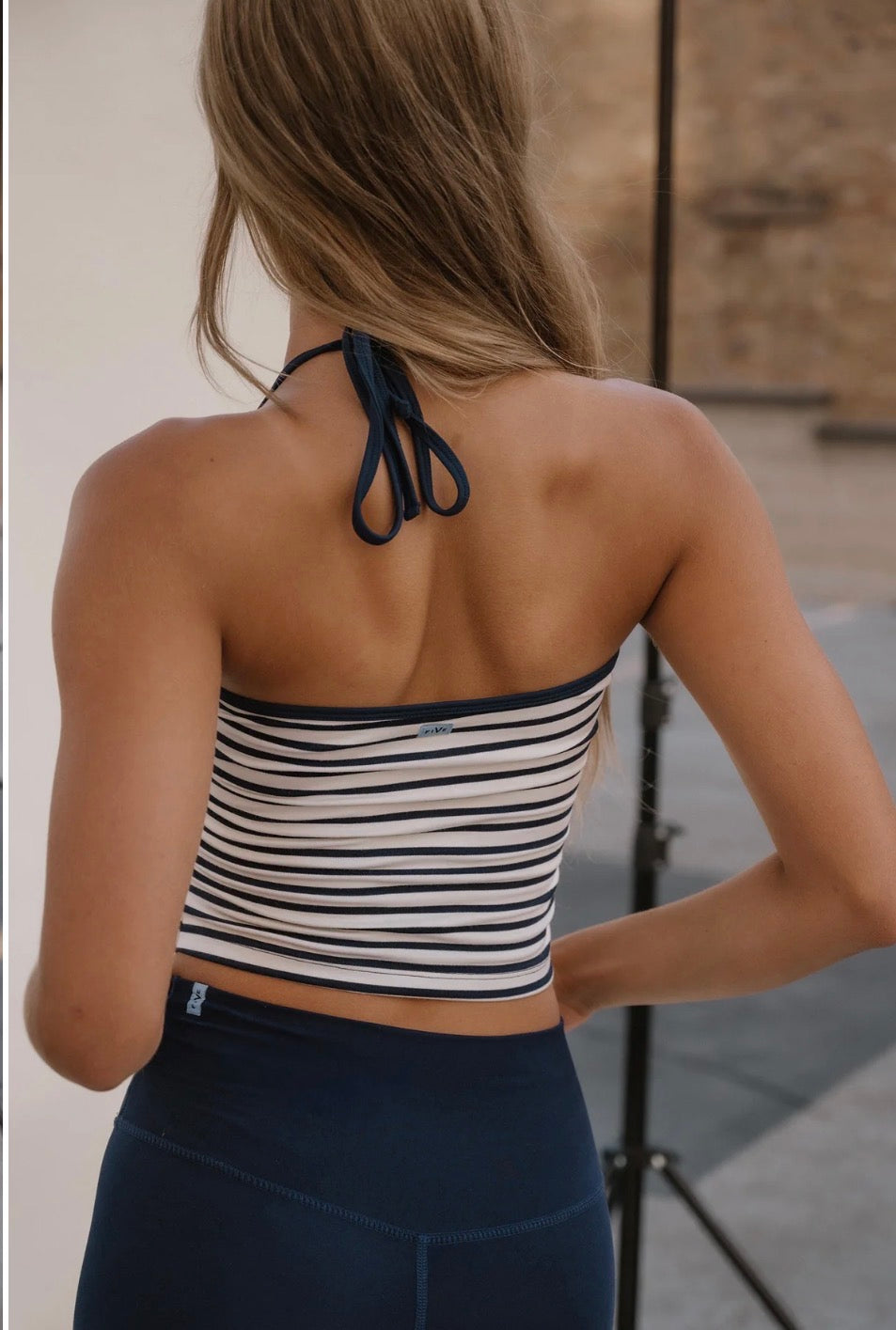 AUG PREORDER Striped Halter Tank