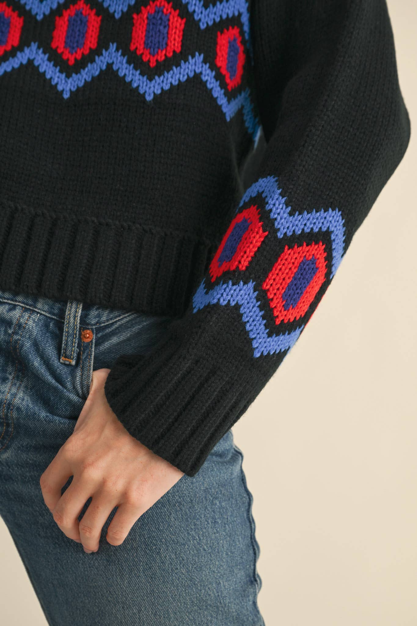 The Mistletoe Geo Sweater