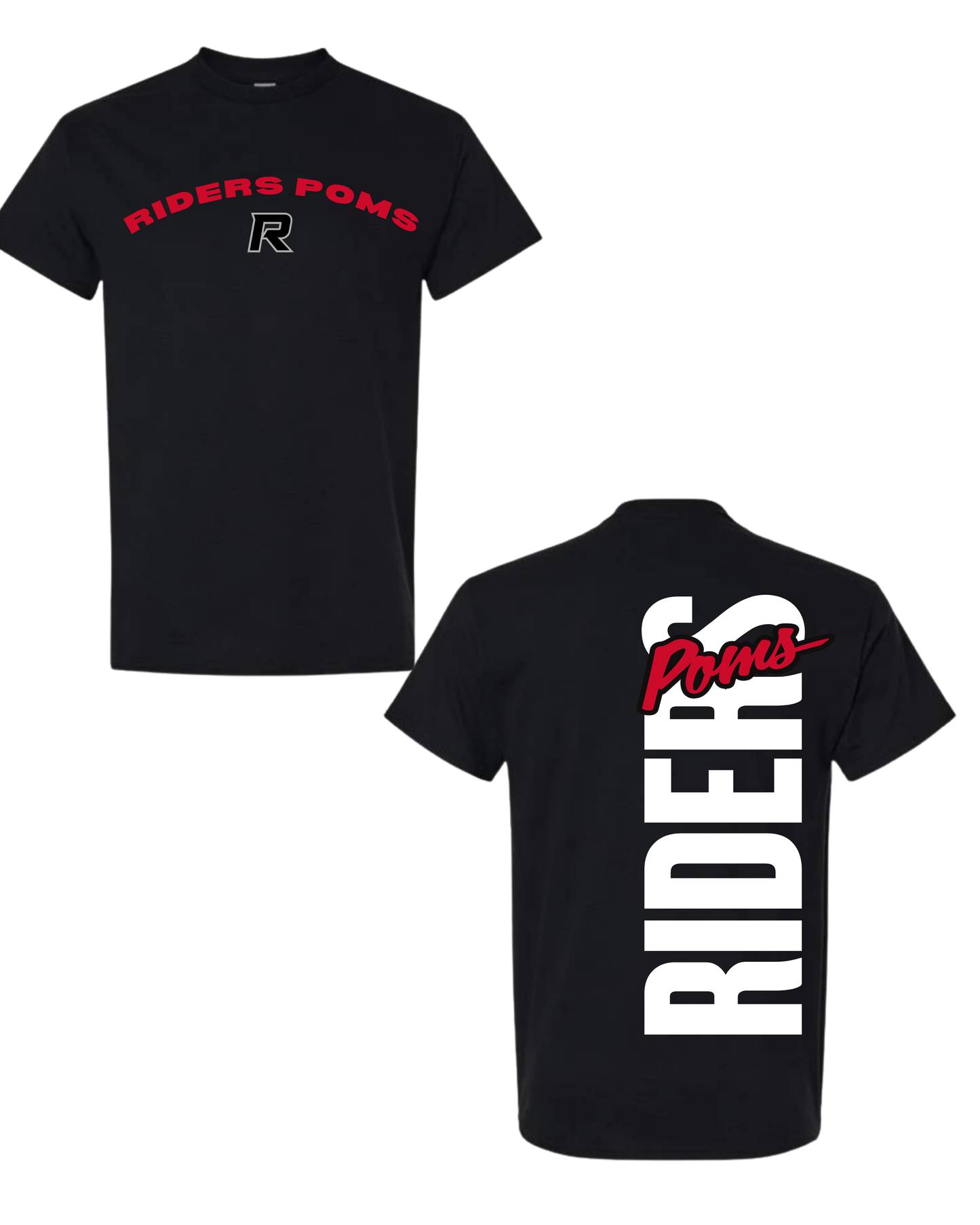 Riders Poms Blackout Tee