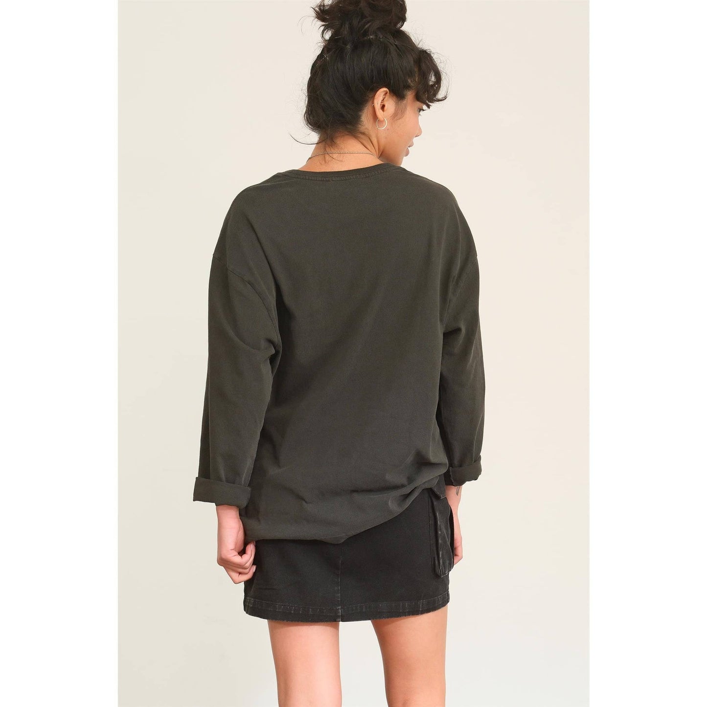 OVERSIZED CREW NECK LONG SLEEVE TEE