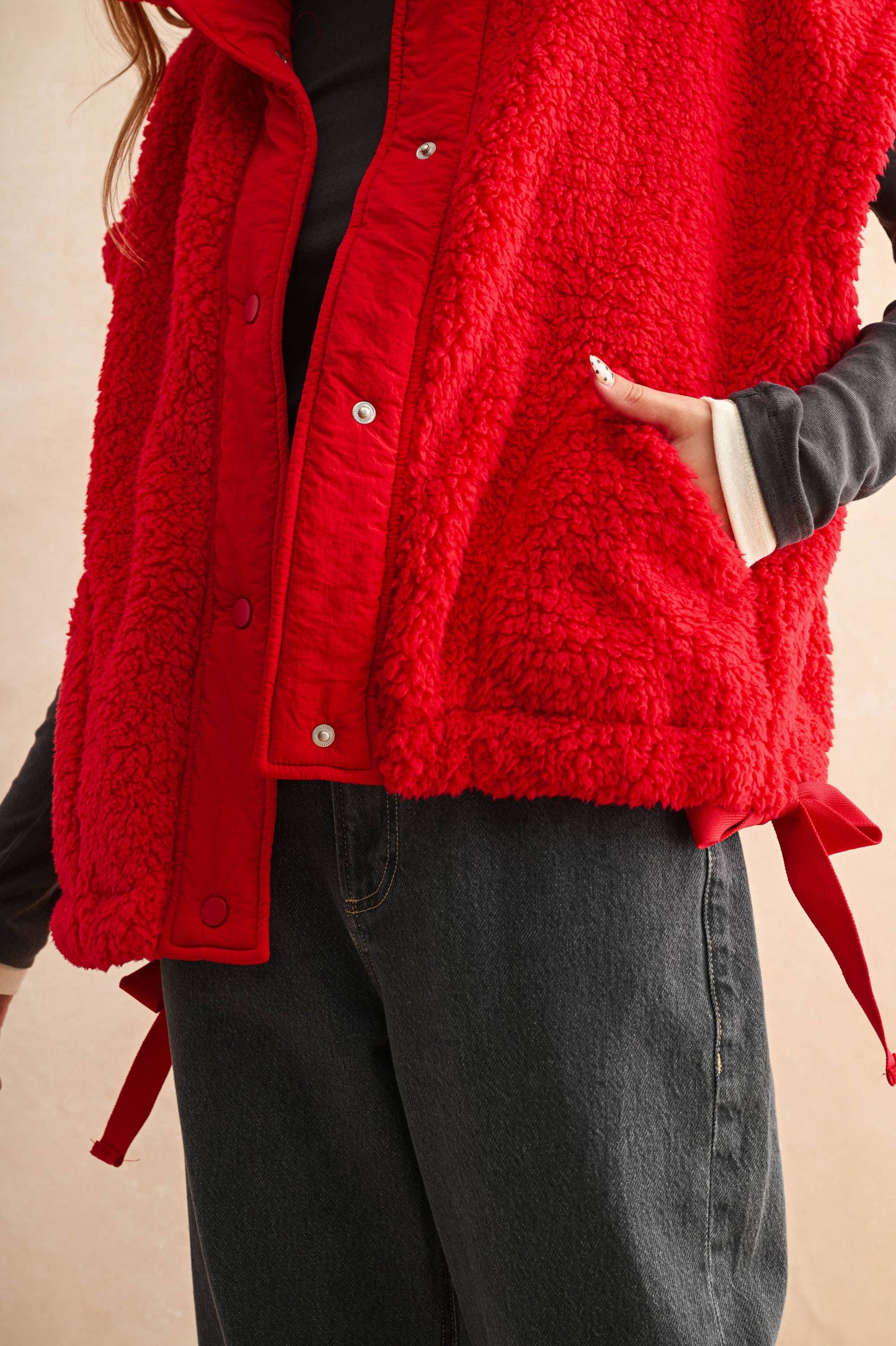 Go Big or Go Red Sherpa Vest