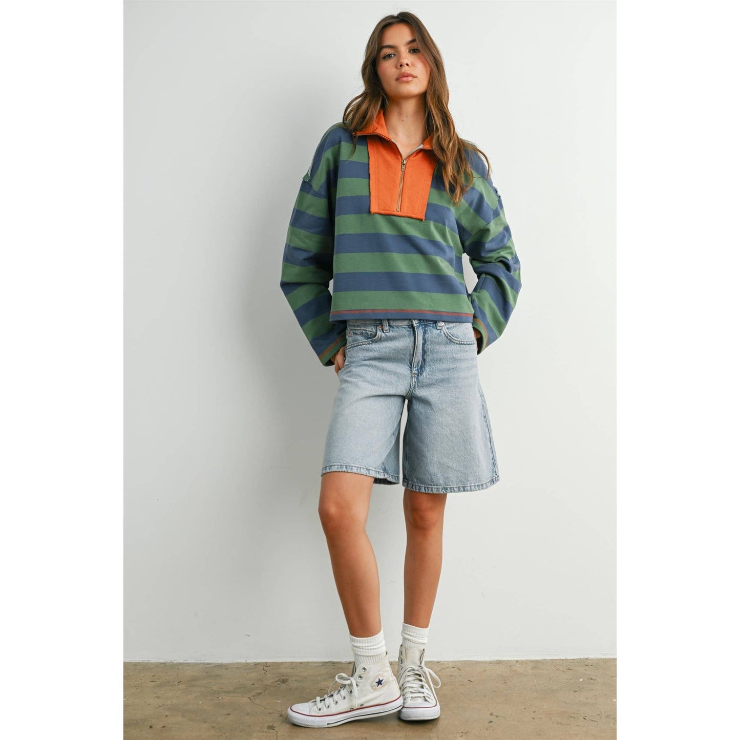 The Scarecrow Striped Quarter-Zip