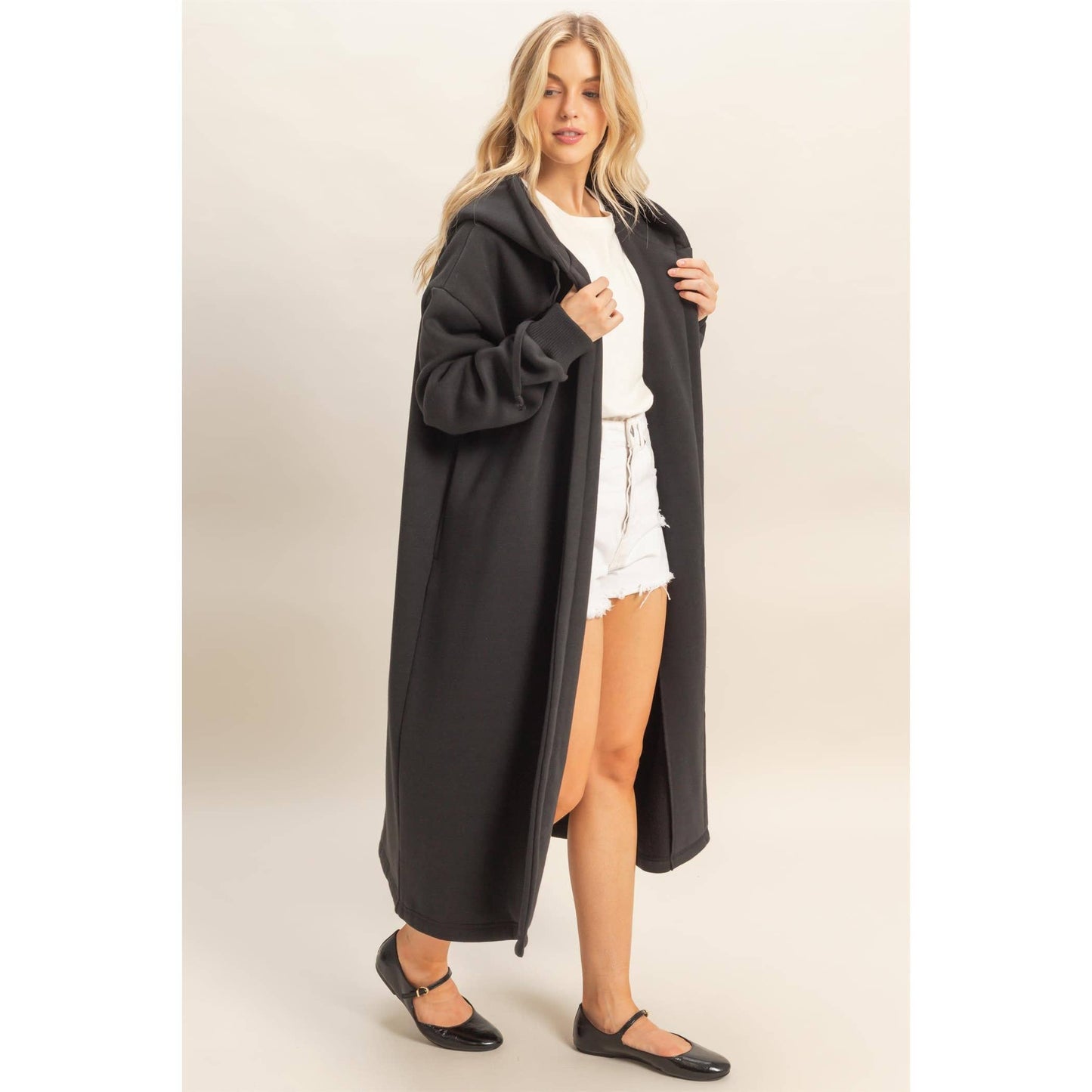 French Terry Hooded Jacket