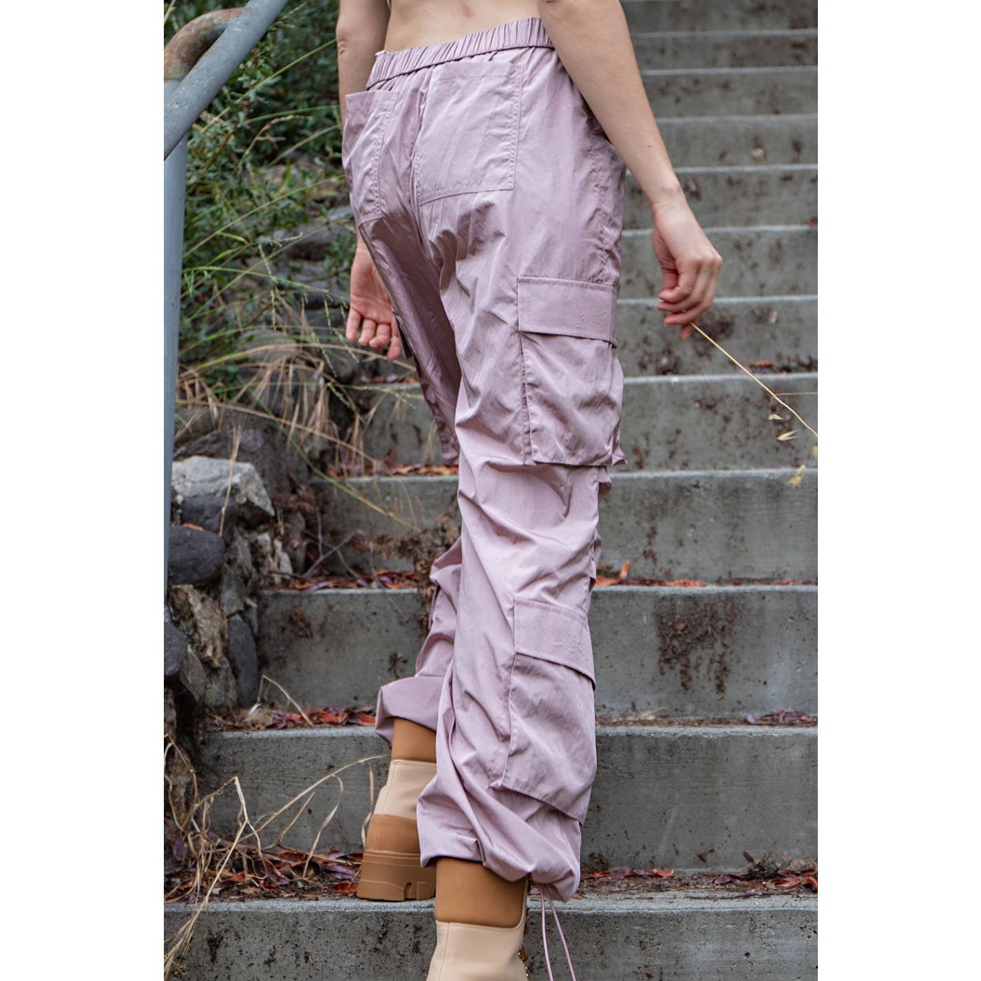 Parachute Cargo Pant- Mauve