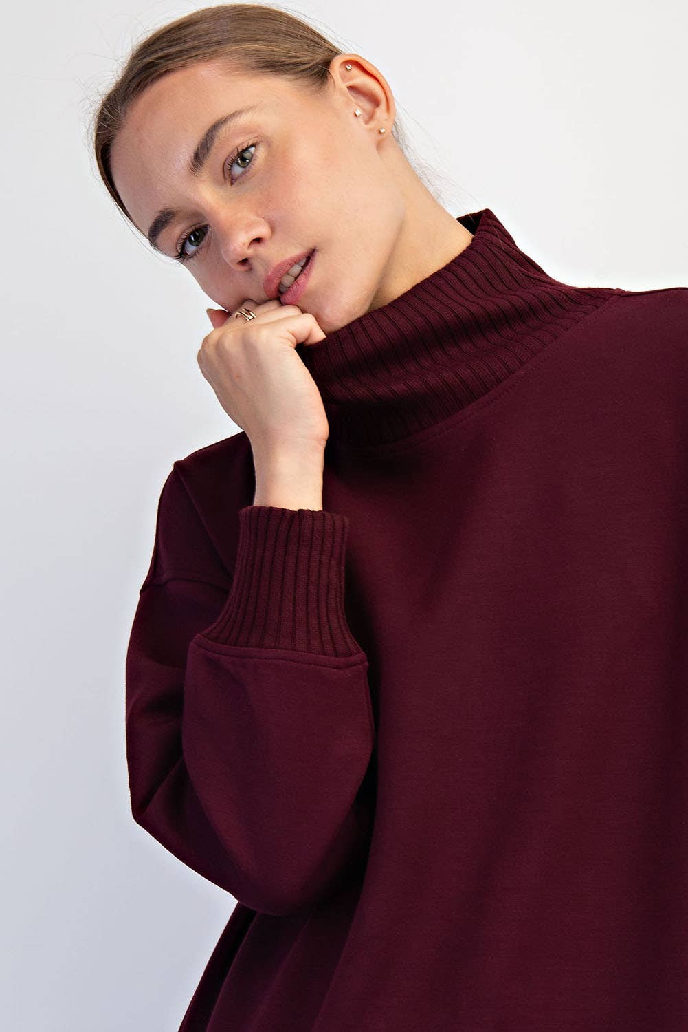 The Core Soft Scuba Ribbed Mockneck