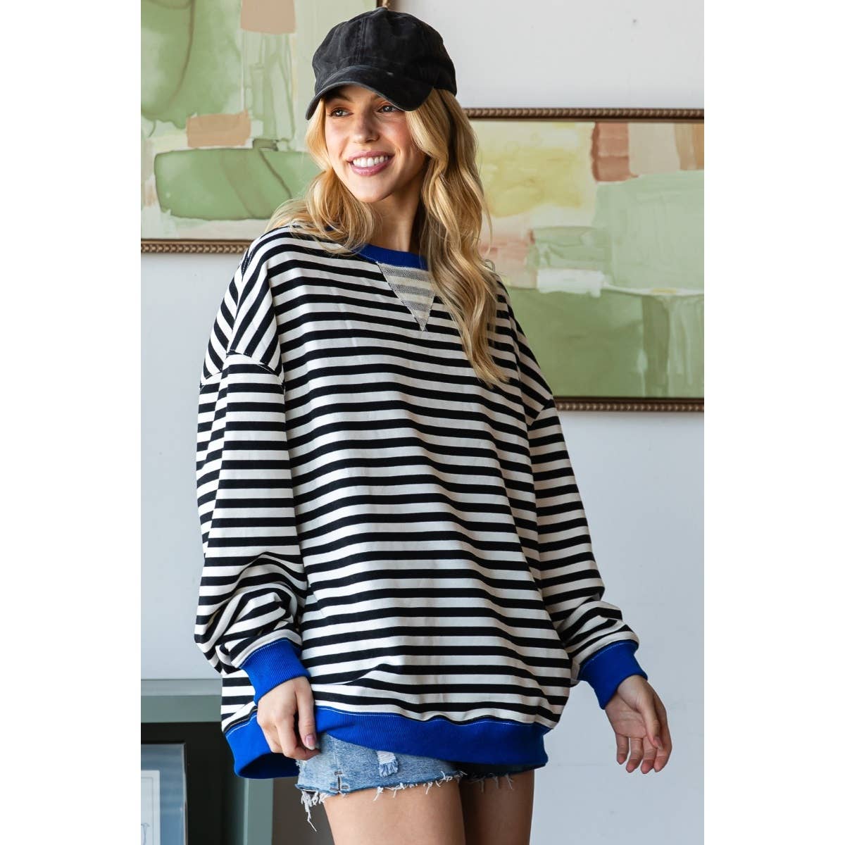 Oversize Striped Top