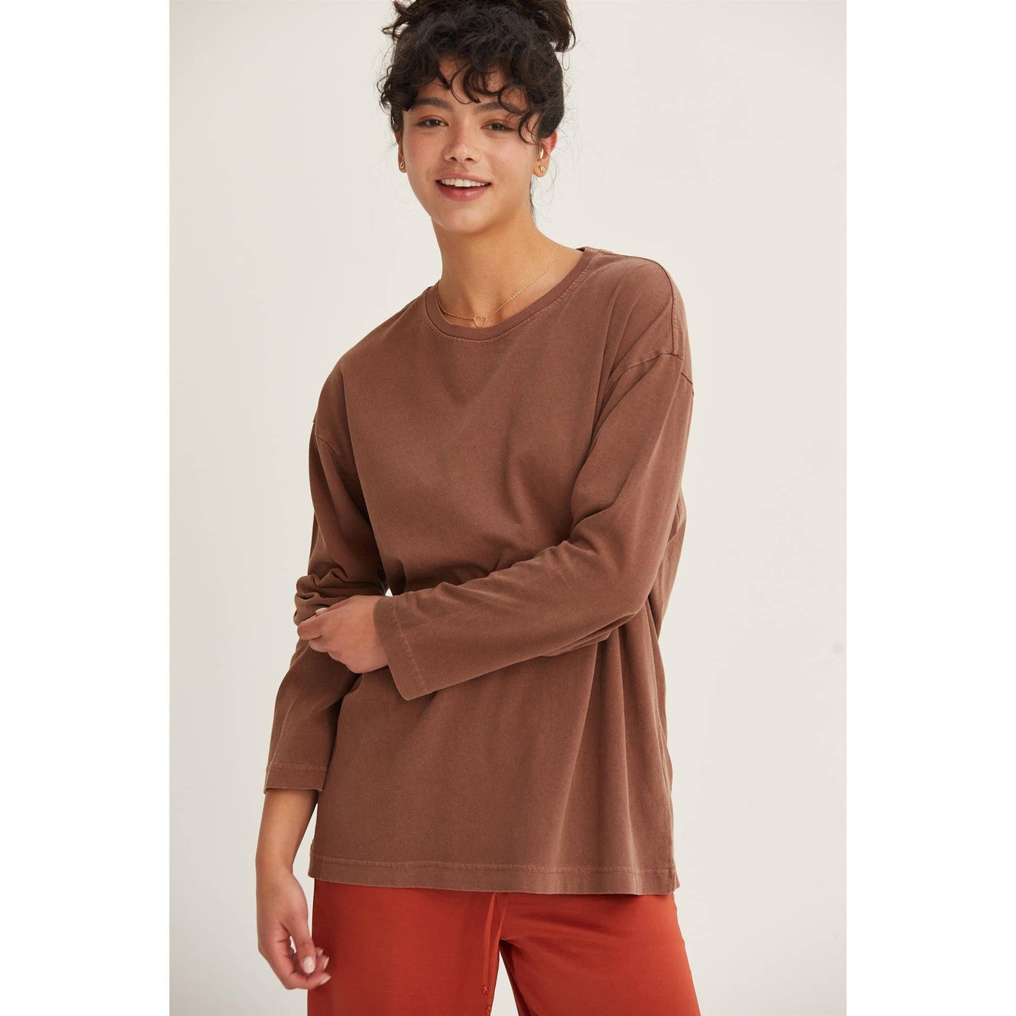 OVERSIZED CREW NECK LONG SLEEVE TEE