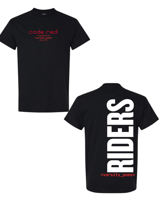 Code Red Varsity Black Tee