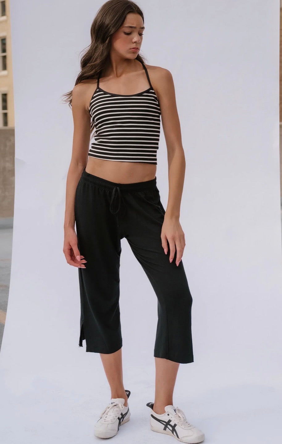 AUG PREORDER Striped Halter Tank