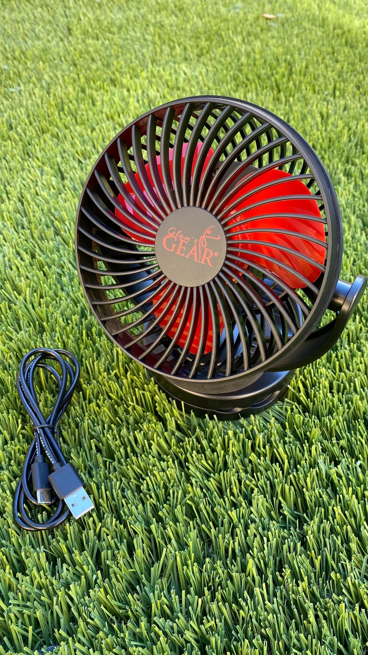 Glam’r Rechargeable LED Clip-On Fan w/ Hook