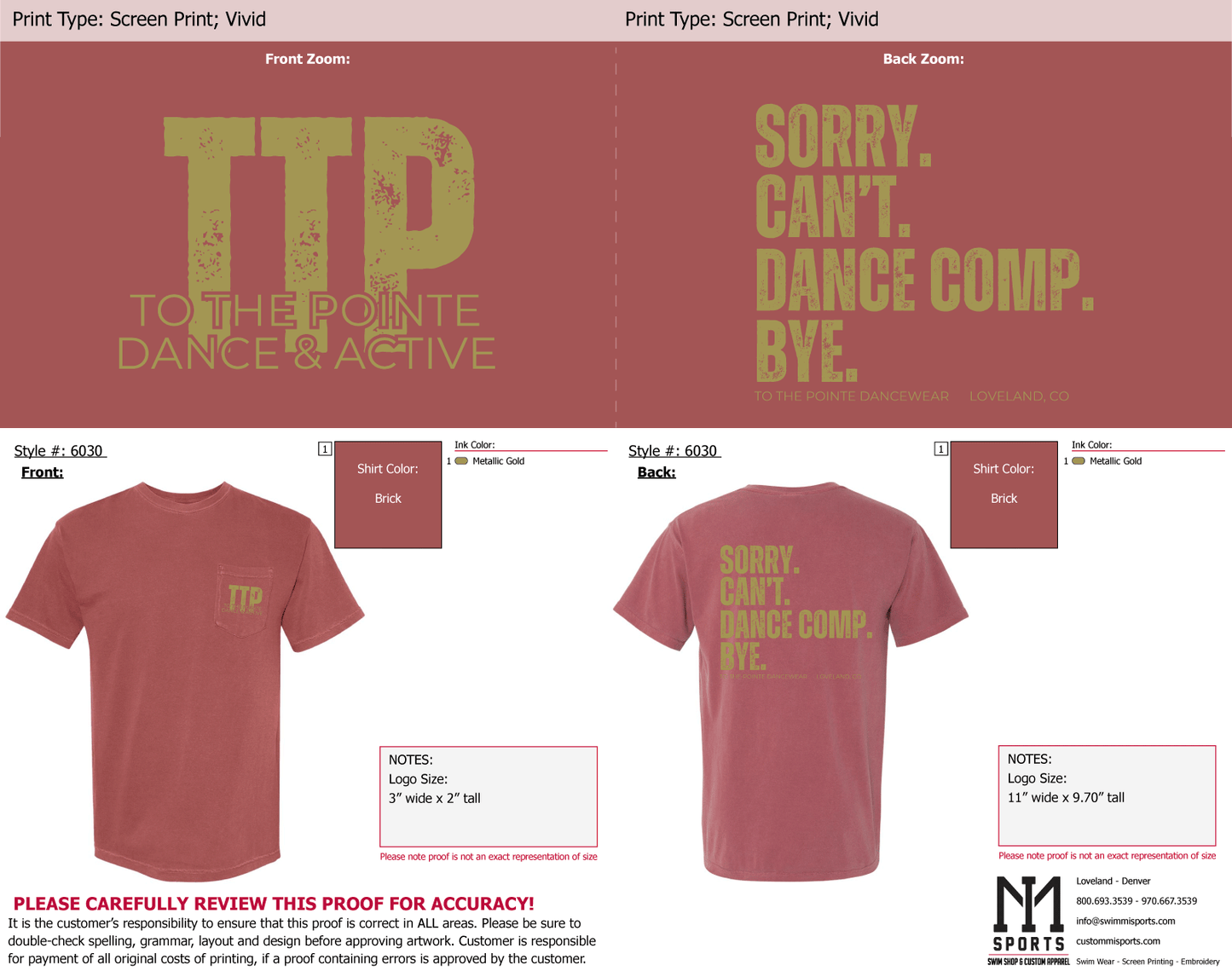 PREORDER Sorry Can't Dance Comp