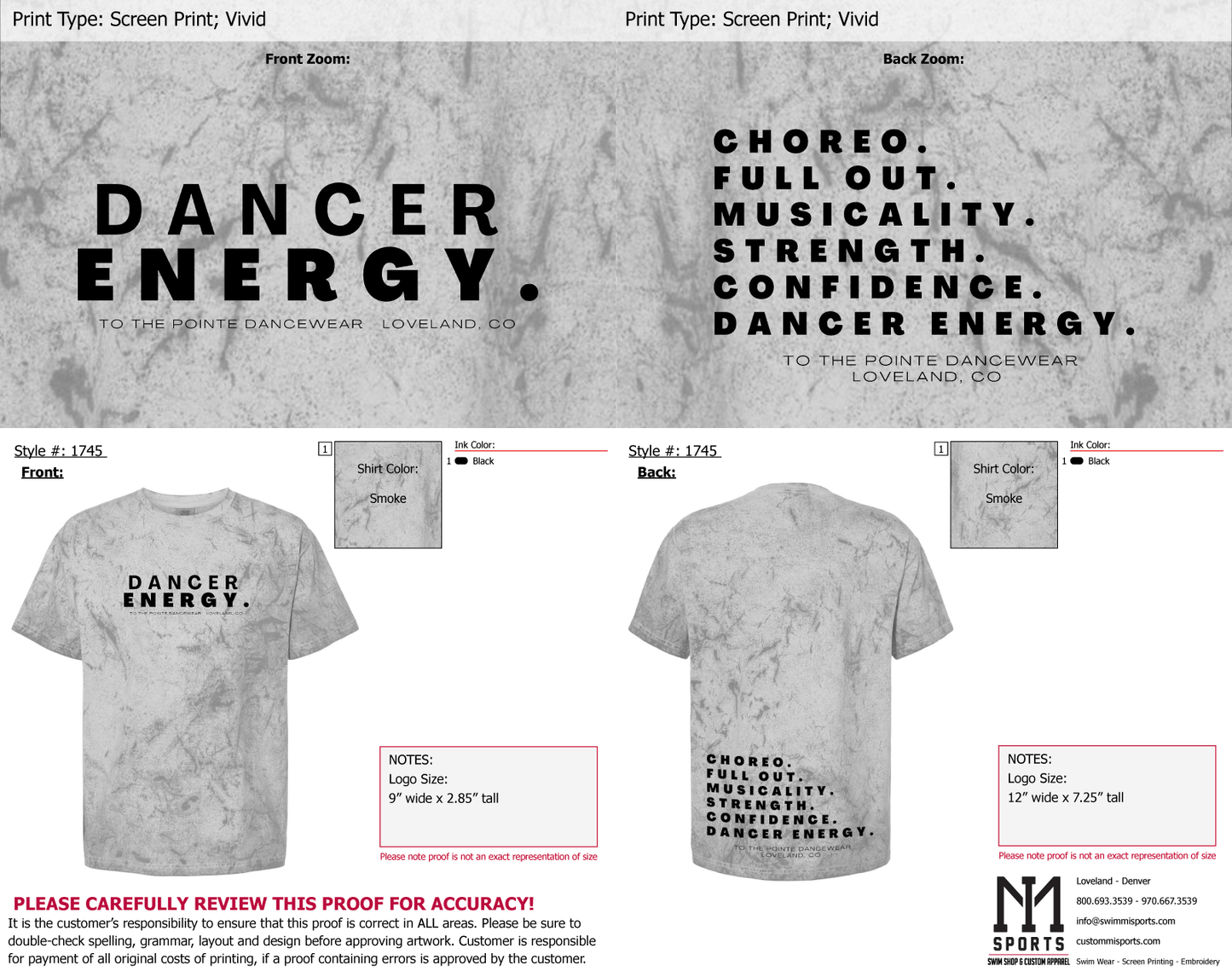 PRORDER Dancer Energy Smokey Tee
