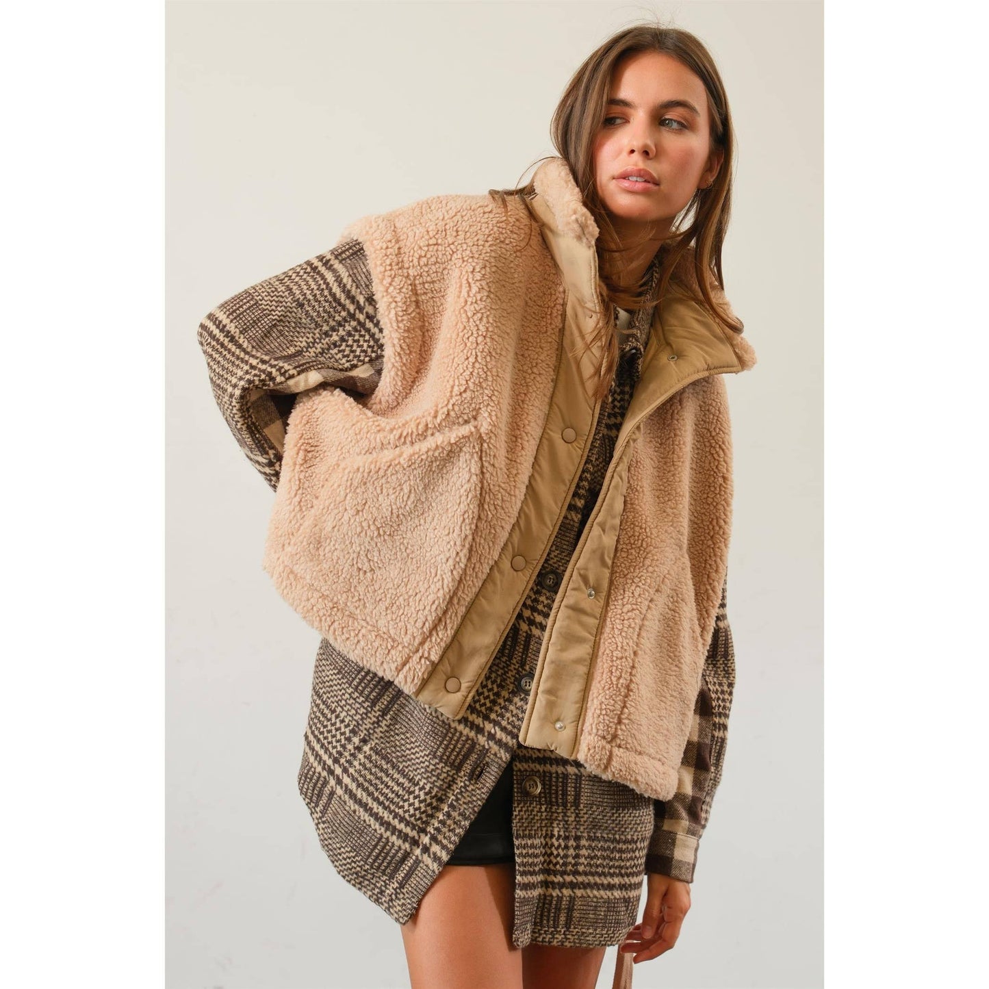 Teddy Sherpa Oversized Vest