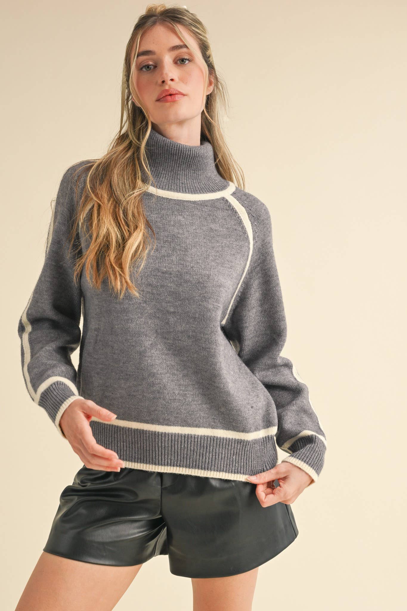 Inside the Lines Contrast Sweater