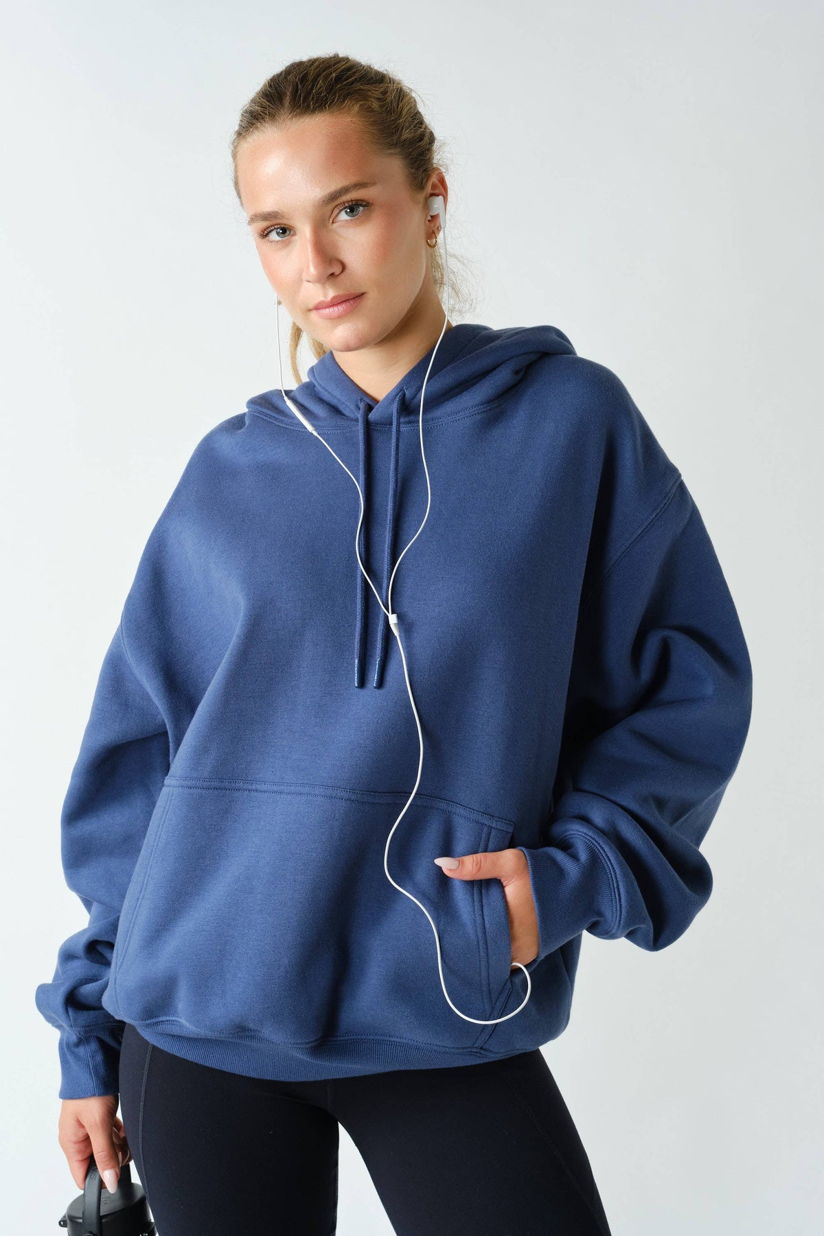 Cotton Blend Drop Shoulder Hoodie: SYCAMORE / S:M:L (2:2:2)