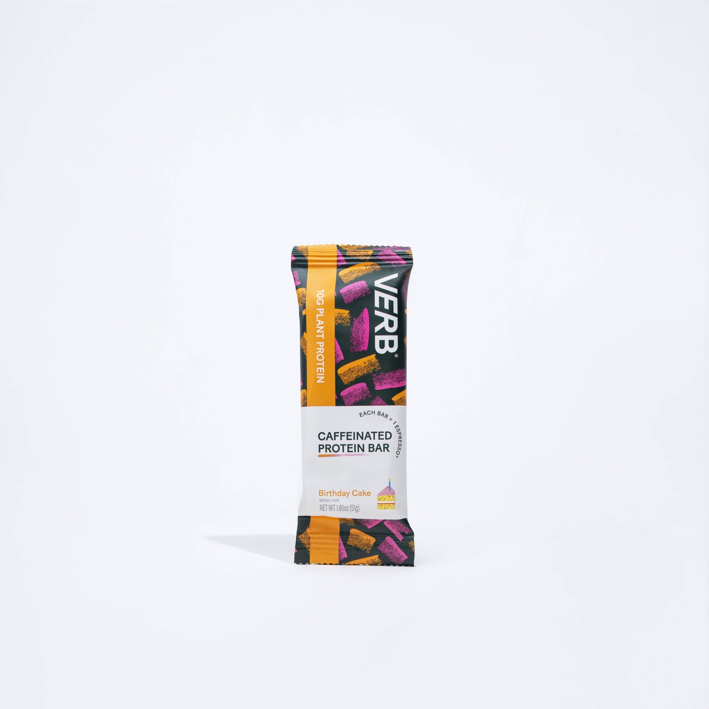 VERB Caffeinated Protein Bar- Birthday Cake