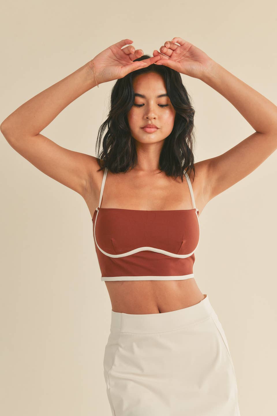 Sculpting Bra Tank in Cinnamon