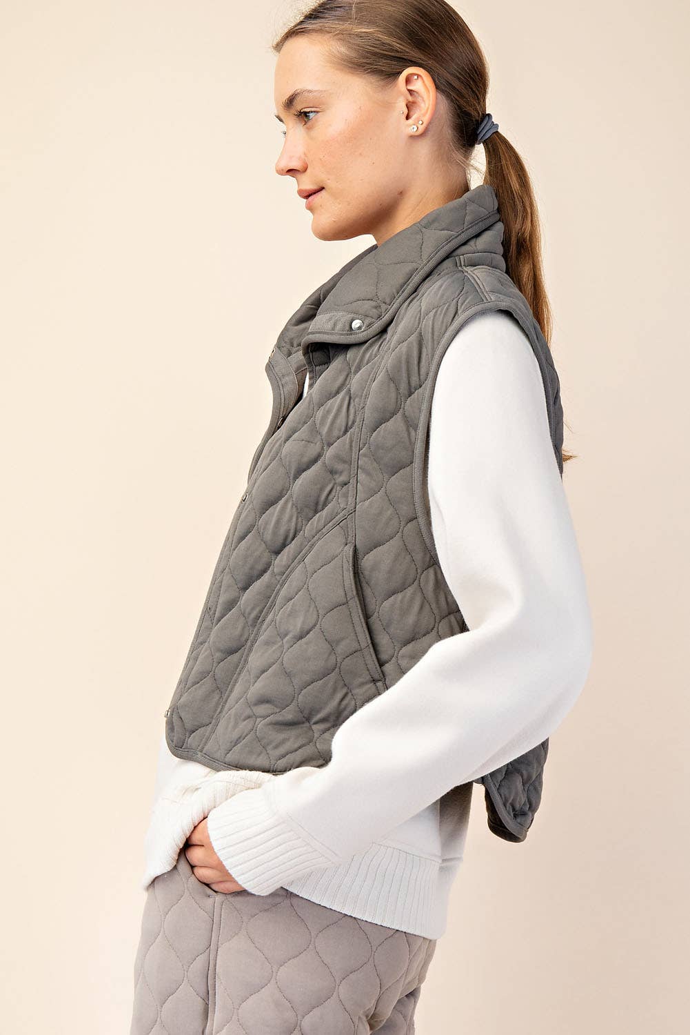 Quilted Crop Vest