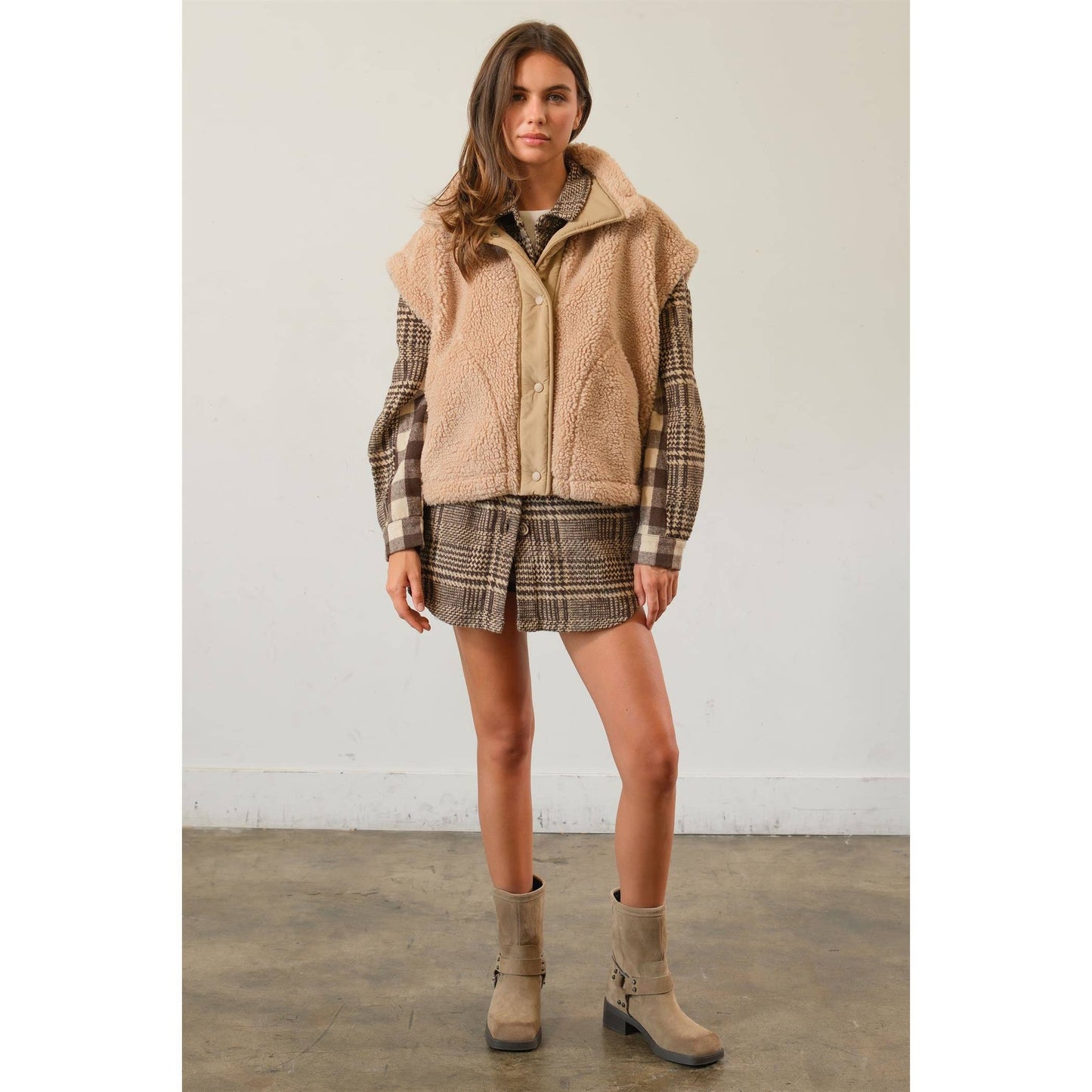 Teddy Sherpa Oversized Vest