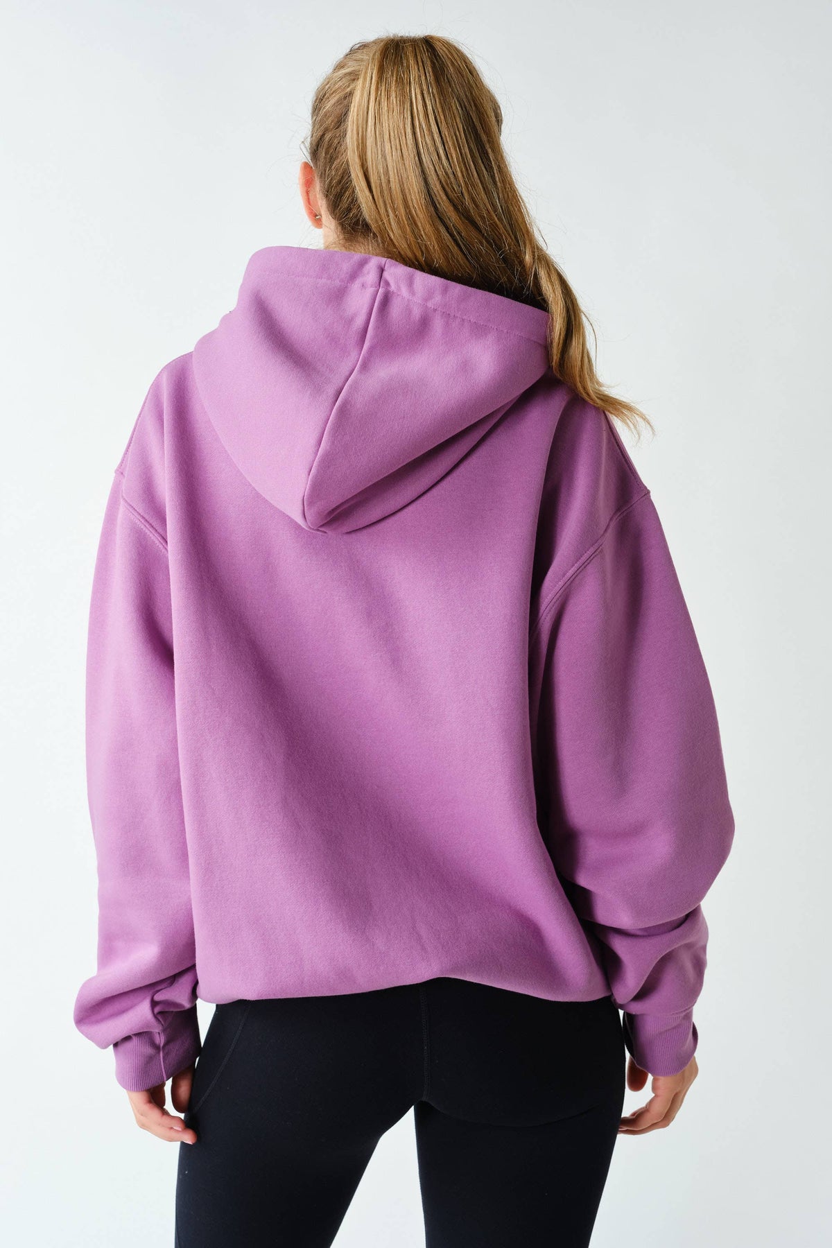 Cotton Blend Drop Shoulder Hoodie: OCEAN / S:M:L (2:2:2)