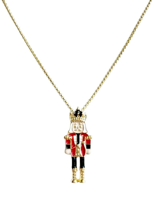 Traditional Enamel Nutcracker Necklace