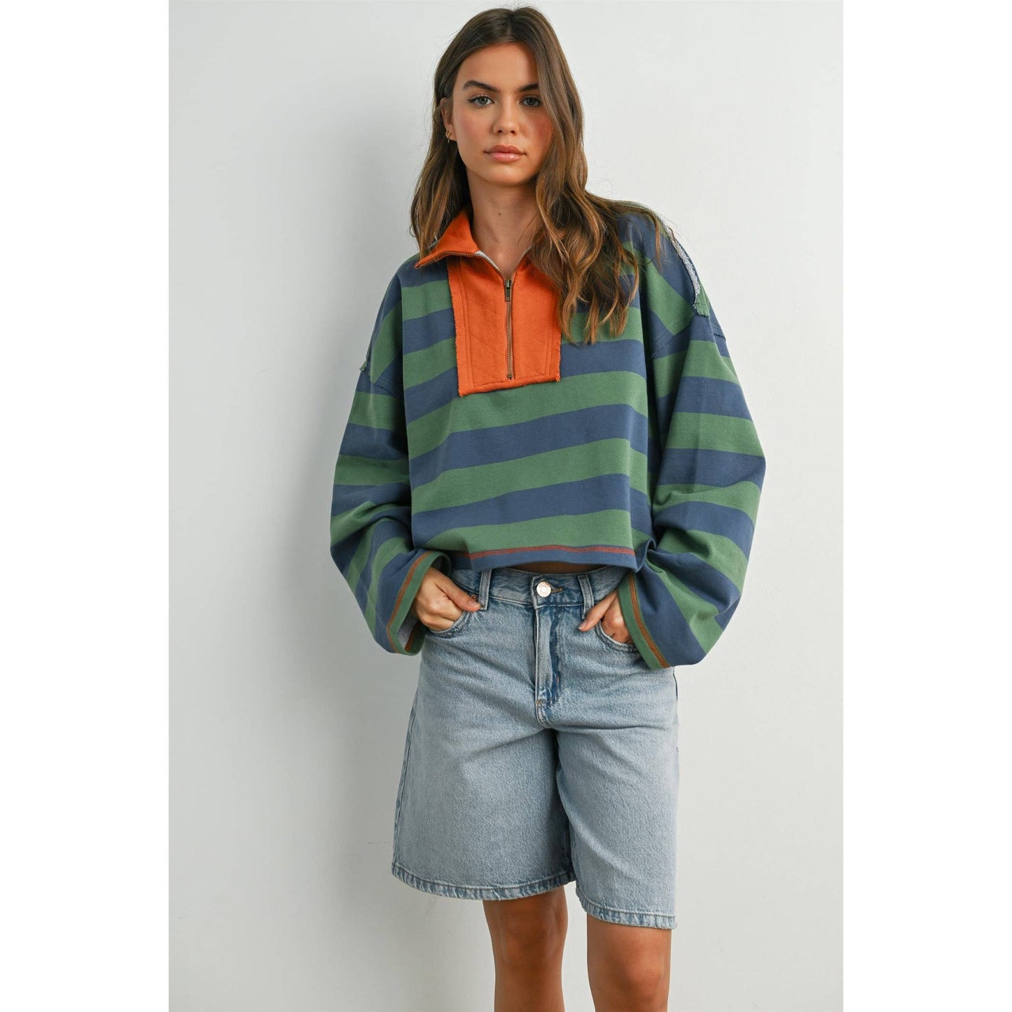 The Scarecrow Striped Quarter-Zip