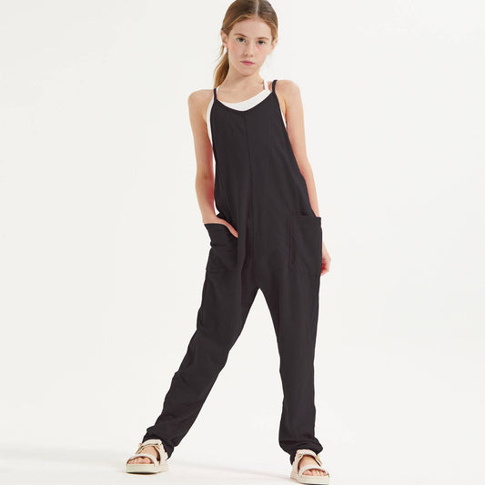 Black Drop Crotch Jumpsuit