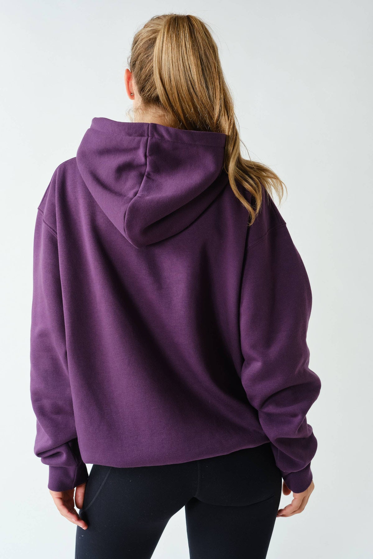 Cotton Blend Drop Shoulder Hoodie: OCEAN / S:M:L (2:2:2)