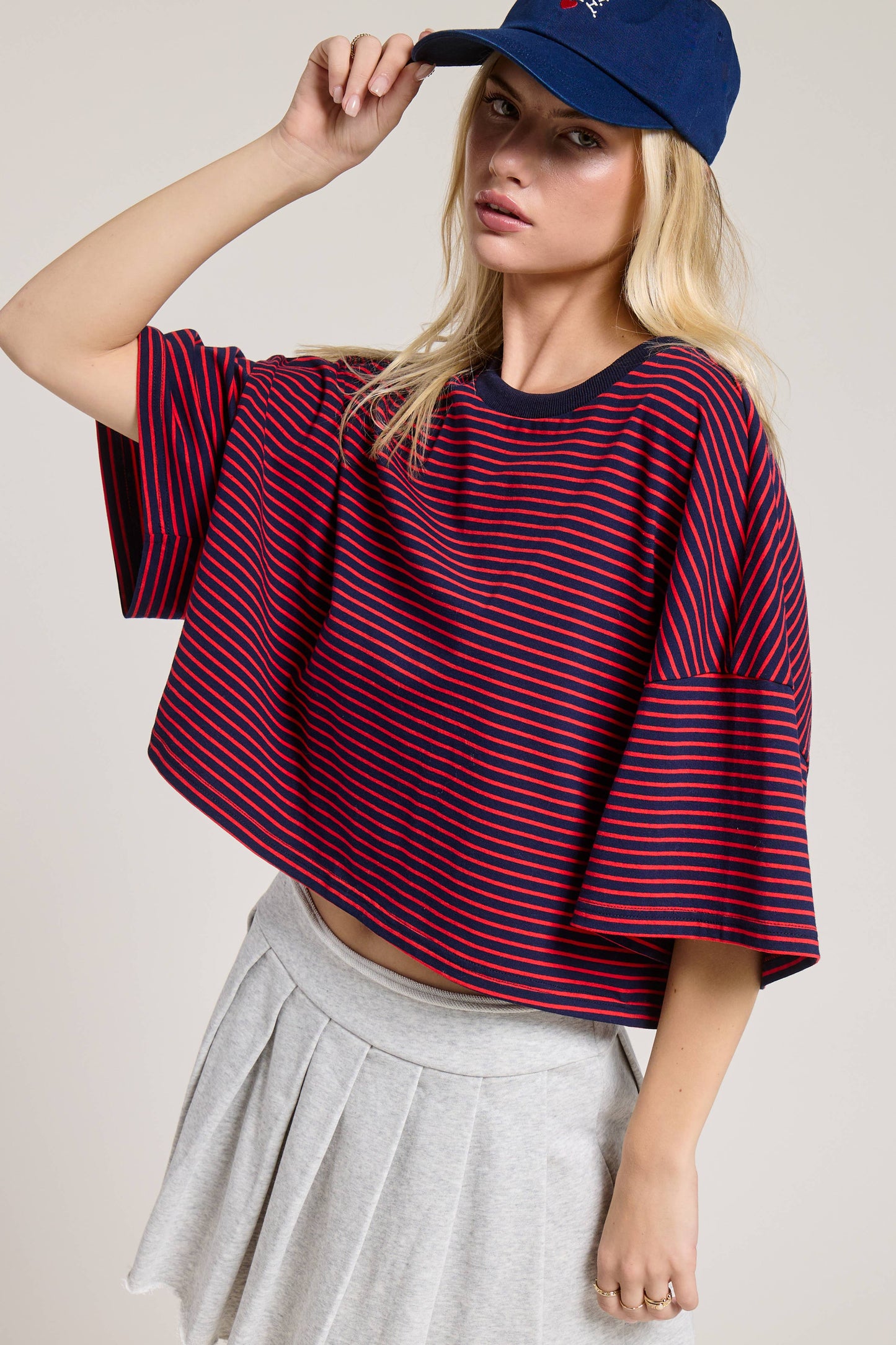 8 Count Cropped Stripe Tee